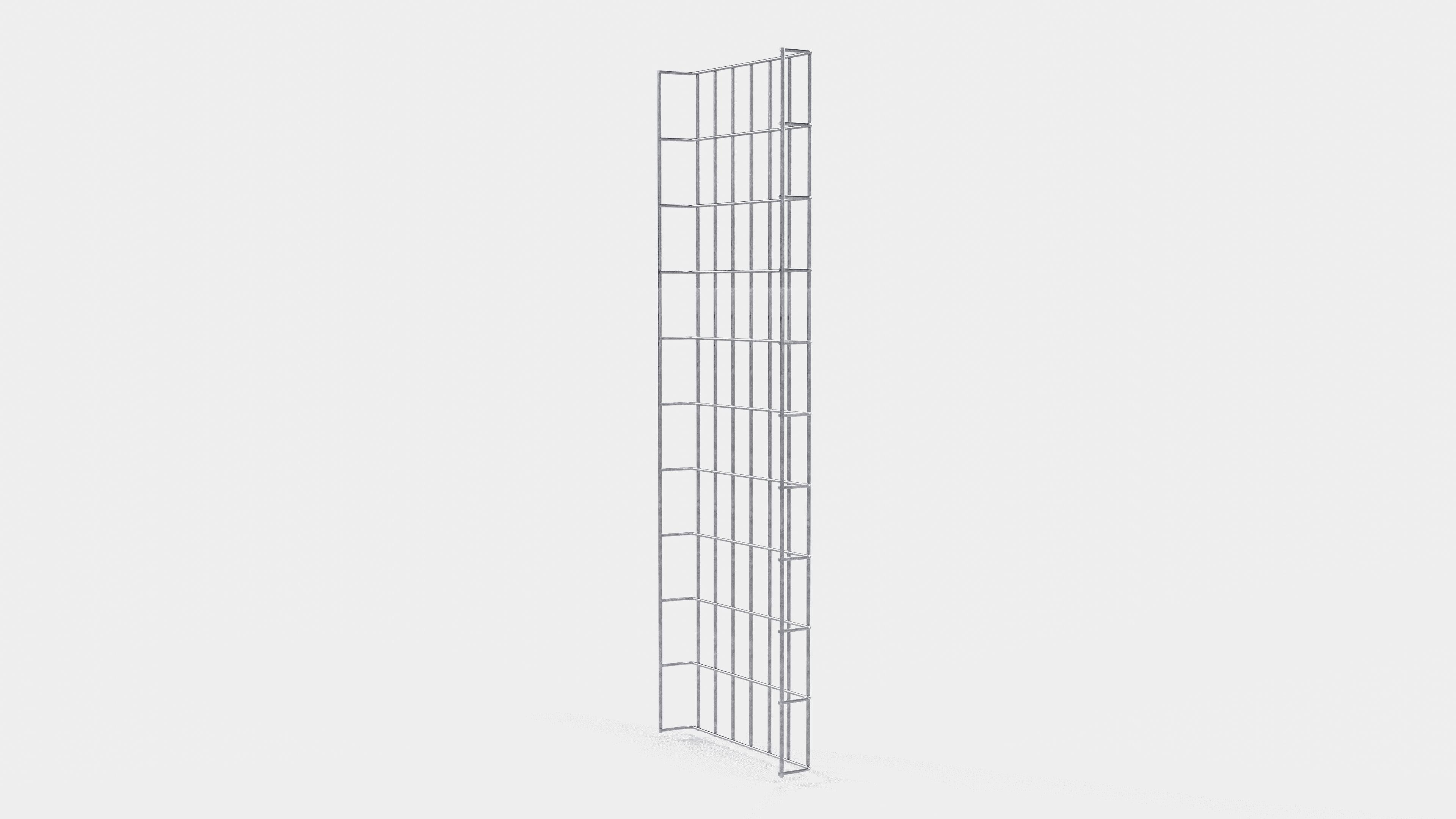 Cable duct length 29 cm, depth 5 cm, mesh size 5 x 10 cm 
