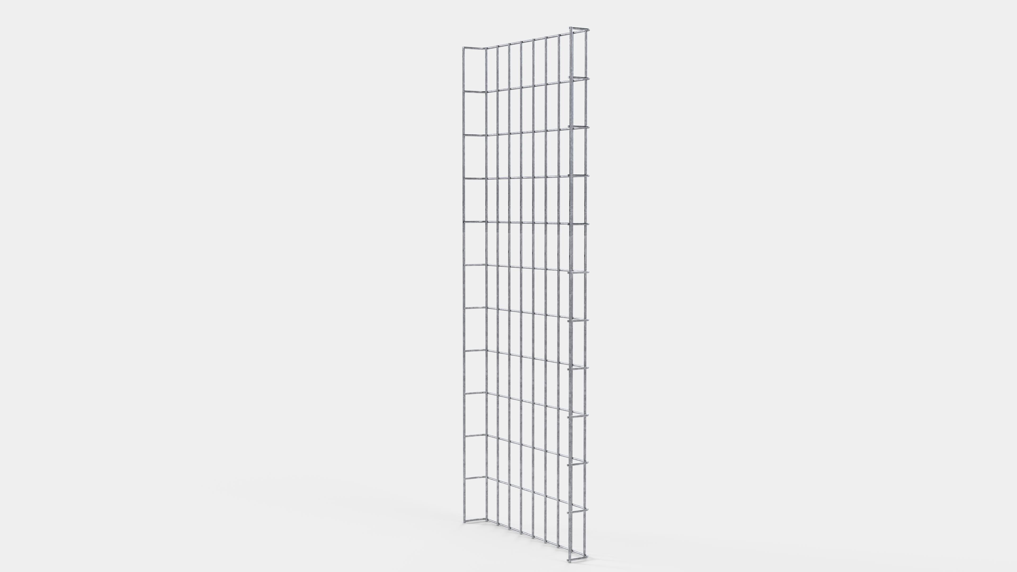 Kabelkanal højde 110 cm, dybde 5 cm, maskestørrelse 5 x 10 cm