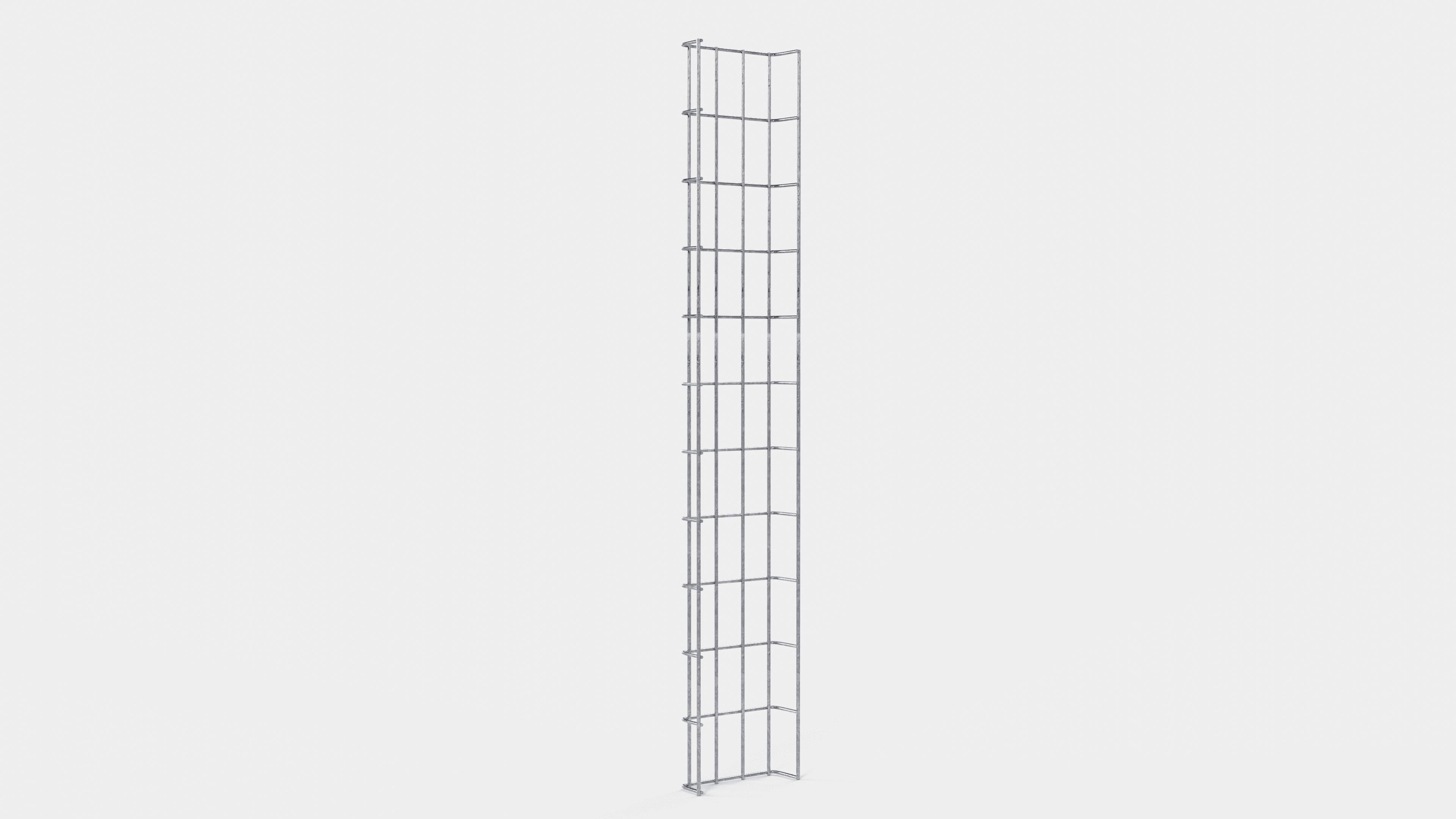 Kabelkanal højde 110 cm, dybde 5 cm, maskestørrelse 5 x 10 cm