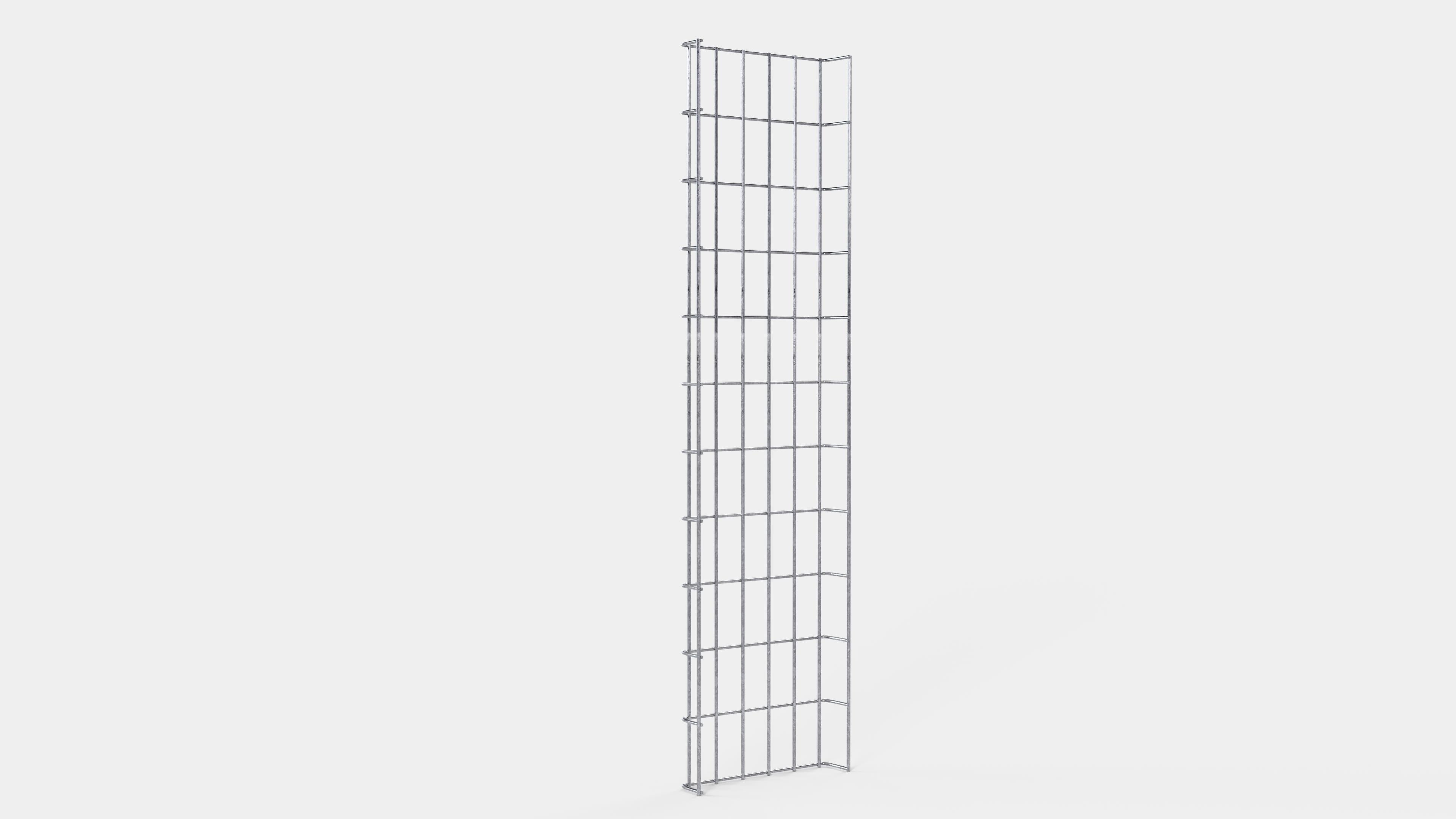 Kabelkanal højde 110 cm, dybde 5 cm, maskestørrelse 5 x 10 cm
