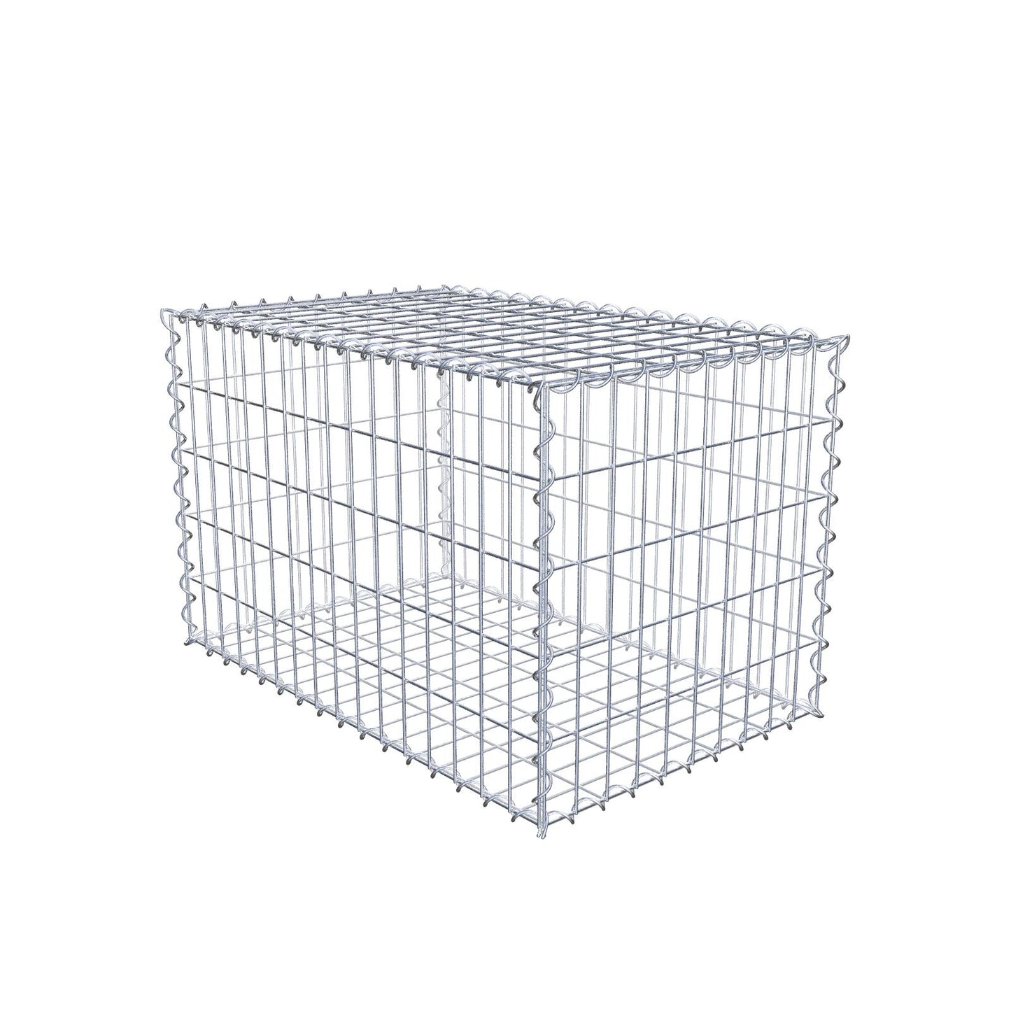 Gabion 80 cm x 50 cm x 50 cm (L x H x D), mesh size 5 cm x 10 cm, spiral