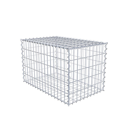 Gabion 80 cm x 50 cm x 50 cm (L x H x D), mesh size 5 cm x 10 cm, spiral