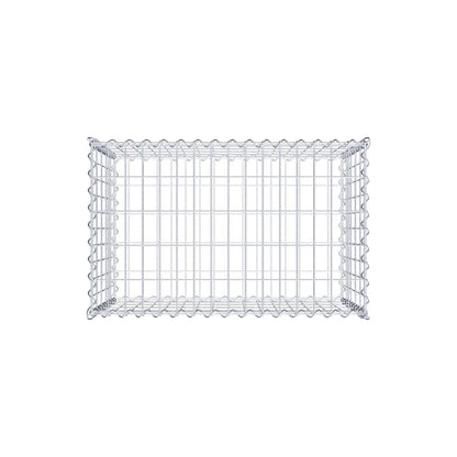 Gabion 80 cm x 50 cm x 50 cm (L x H x D), mesh size 5 cm x 10 cm, spiral