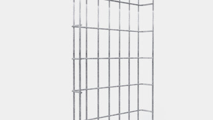 Lunghezza canalina 29 cm, profondità 5 cm, dimensione maglia 5 x 10 cm