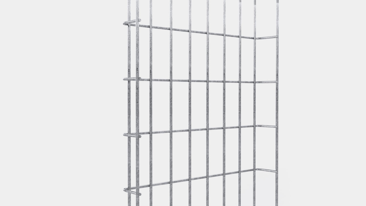 Kabelgoot hoogte 110 cm, diepte 5 cm, maaswijdte 5 x 10 cm