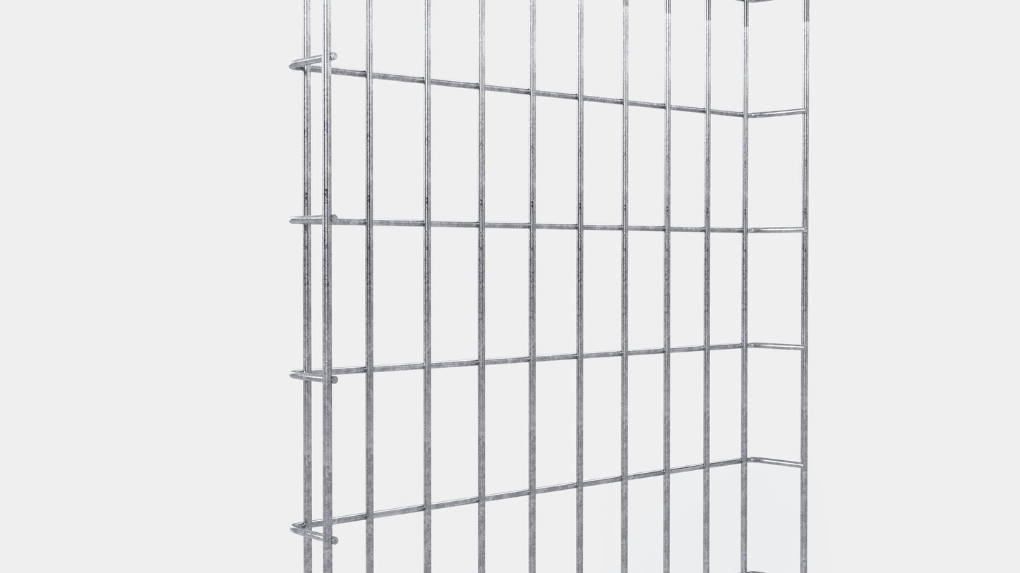 Kabelgoot hoogte 110 cm, diepte 5 cm, maaswijdte 5 x 10 cm