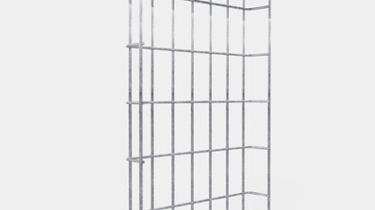 Lunghezza canalina 29 cm, profondità 5 cm, dimensione maglia 5 x 10 cm