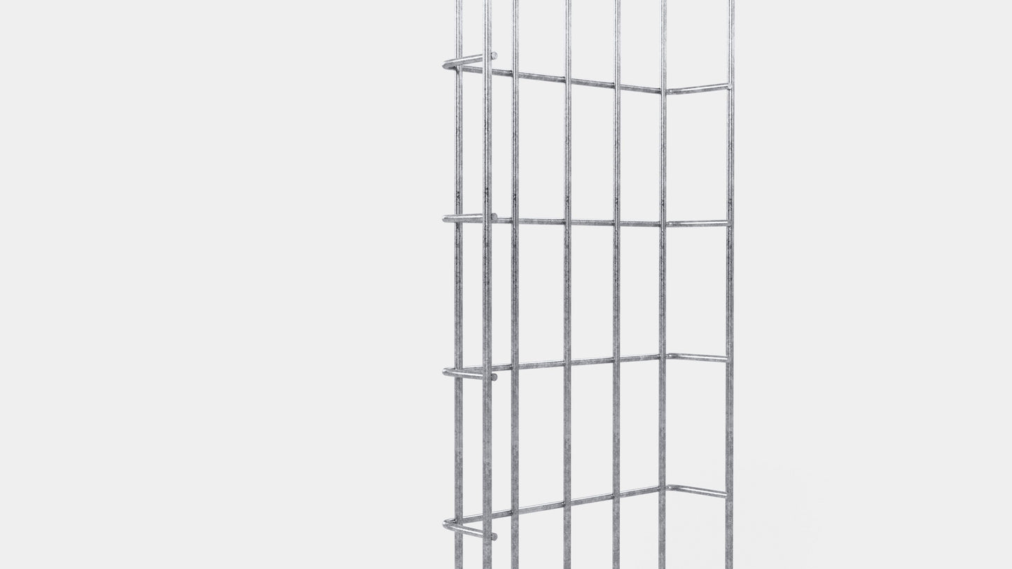 Kabelgoot hoogte 110 cm, diepte 5 cm, maaswijdte 5 x 10 cm