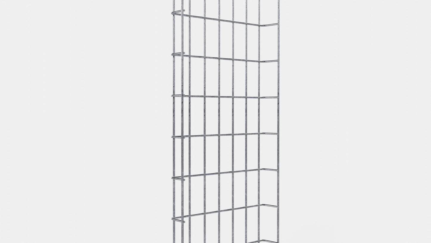 Lunghezza canalina 29 cm, profondità 5 cm, dimensione maglia 5 x 10 cm