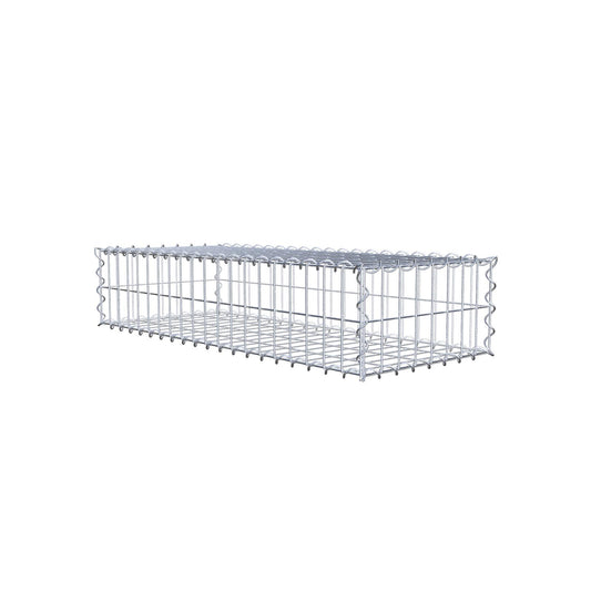 Gavión 100 cm x 20 cm x 40 cm (largo x alto x fondo), malla 5 cm x 10 cm, en espiral