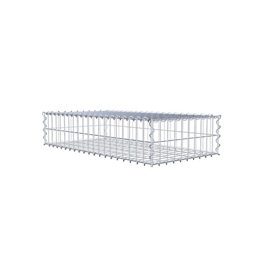 Gavión 100 cm x 20 cm x 50 cm (largo x alto x fondo), malla 5 cm x 10 cm, en espiral