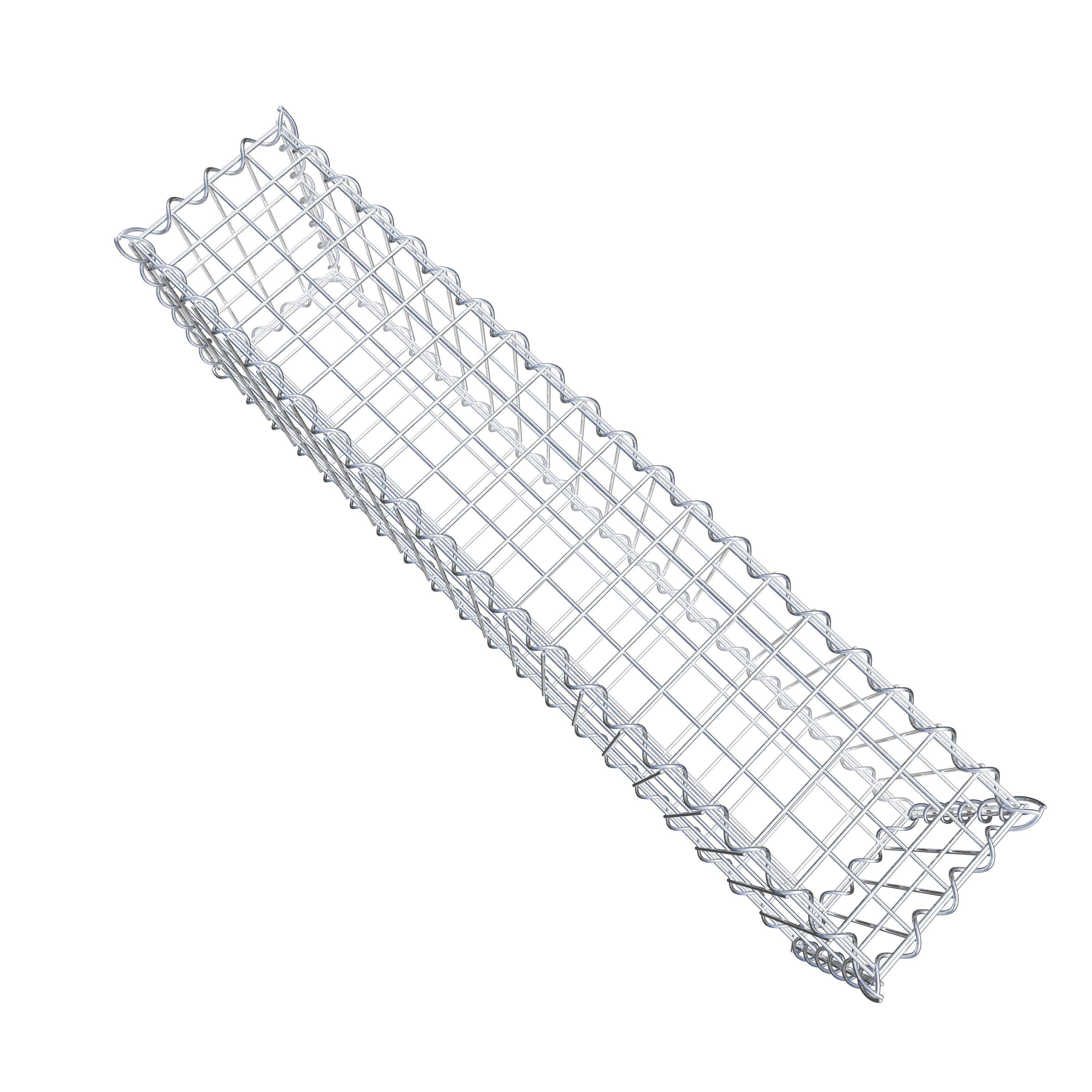 Gabion 100 cm x 30 cm x 20 cm (L x H x D), maskestørrelse 5 cm x 10 cm, spiral