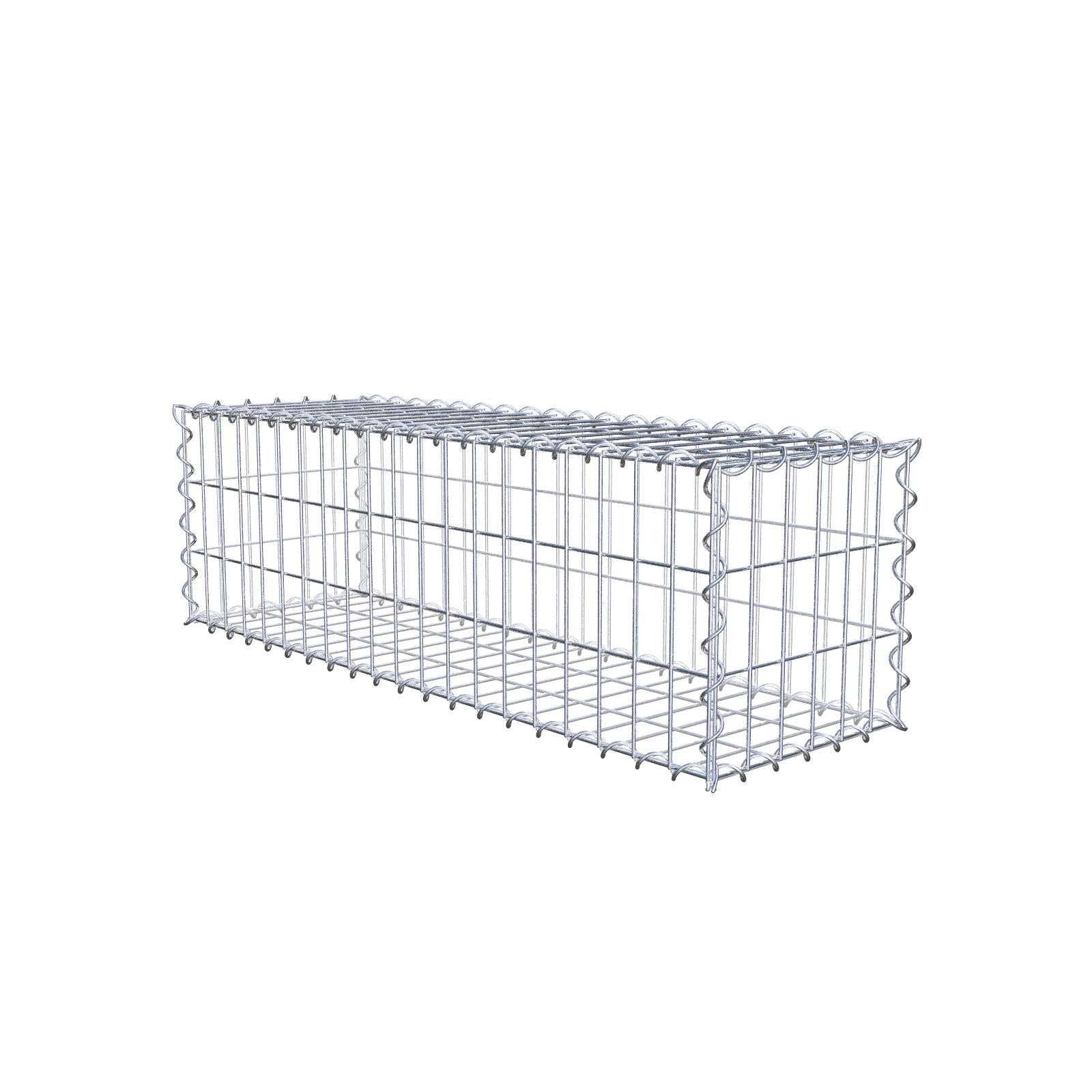 Gabion 100 cm x 30 cm x 30 cm (L x H x D), maskestørrelse 5 cm x 10 cm, spiral