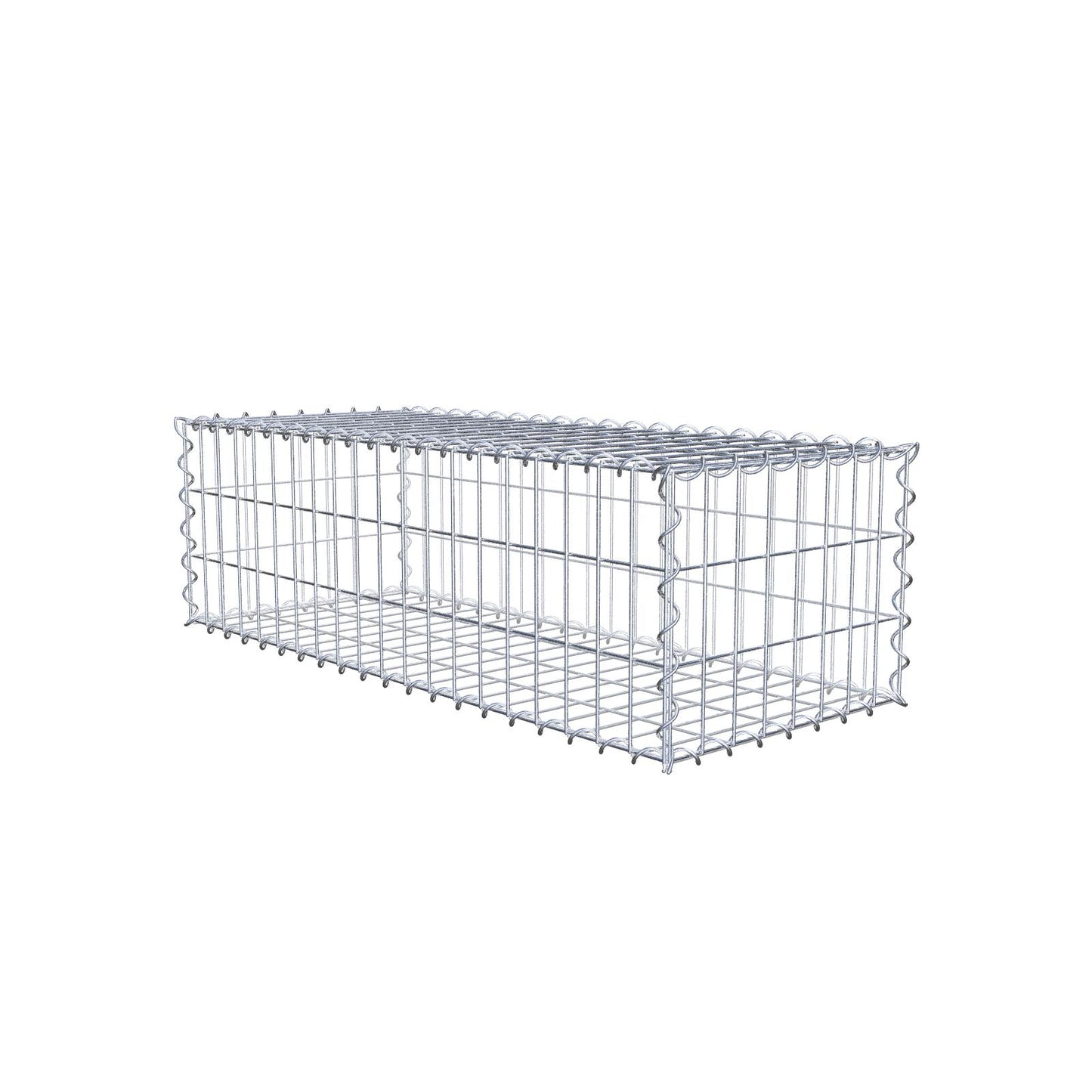 Gabion 100 cm x 30 cm x 40 cm (L x H x D), maskestørrelse 5 cm x 10 cm, spiral