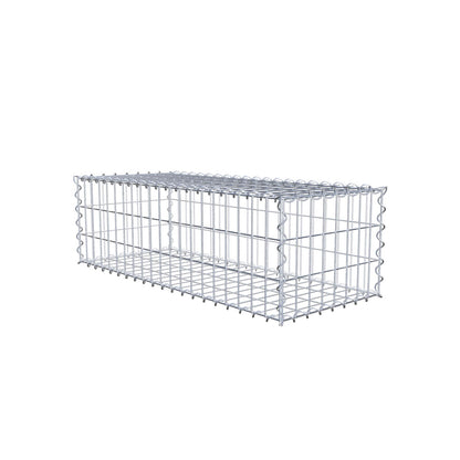 Gabion 100 cm x 30 cm x 40 cm (L x H x D), maskestørrelse 5 cm x 10 cm, spiral