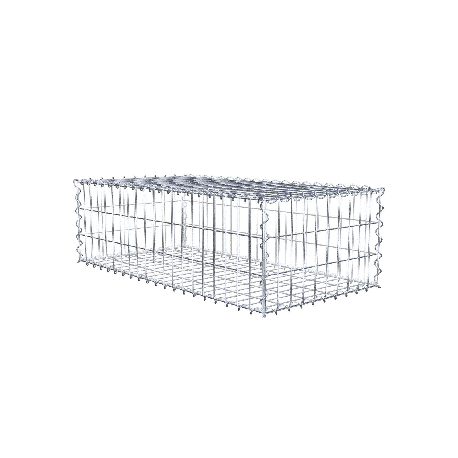 Schanskorf 100 cm x 30 cm x 50 cm (L x H x D), maaswijdte 5 cm x 10 cm, spiraal