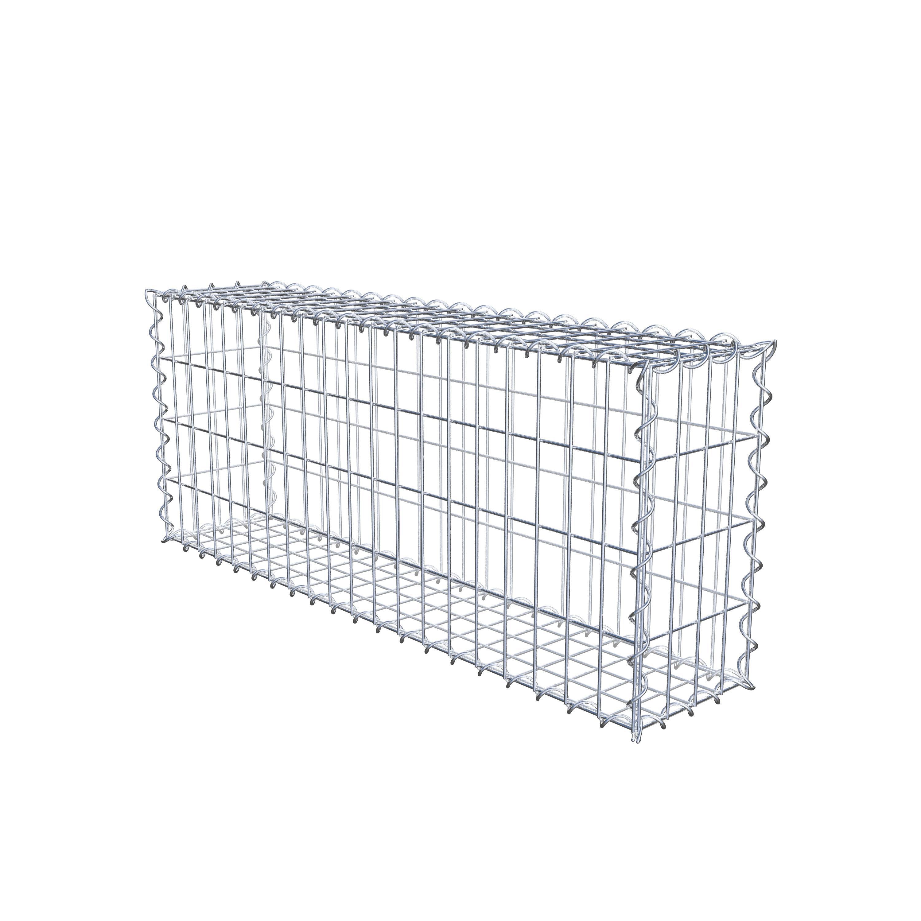 Gabion 100 cm x 40 cm x 20 cm (L x H x D), mesh size 5 cm x 10 cm, spiral