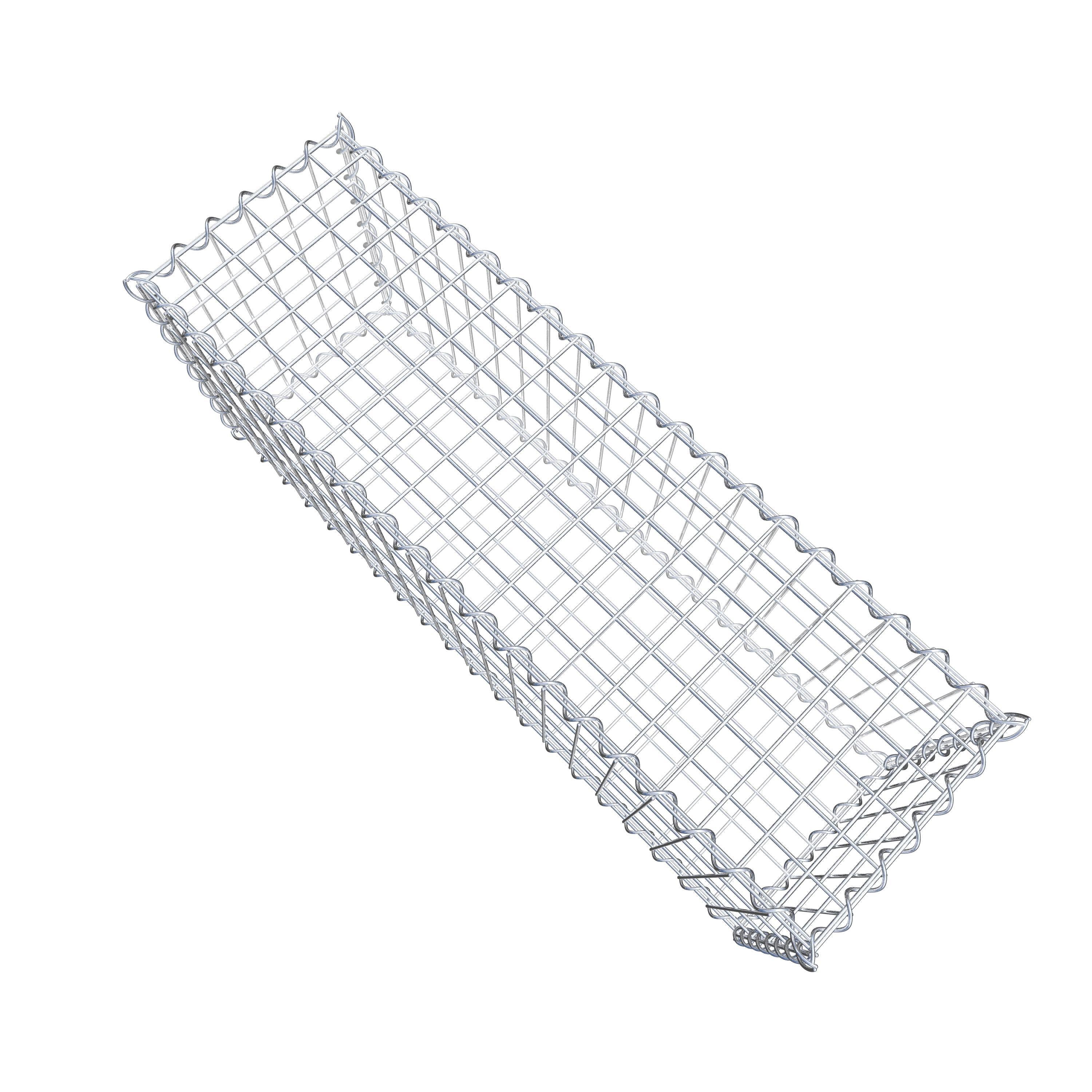 Gabion 100 cm x 40 cm x 30 cm (L x H x D), maskestørrelse 5 cm x 10 cm, spiral