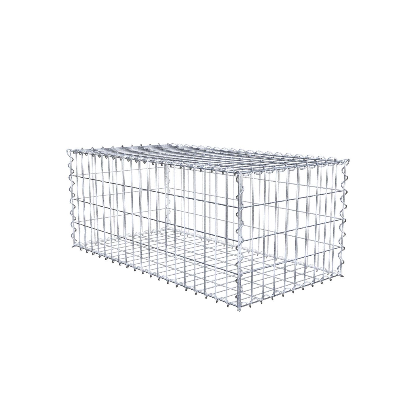 Gabion 100 cm x 40 cm x 50 cm (L x H x D), maskstorlek 5 cm x 10 cm, spiral