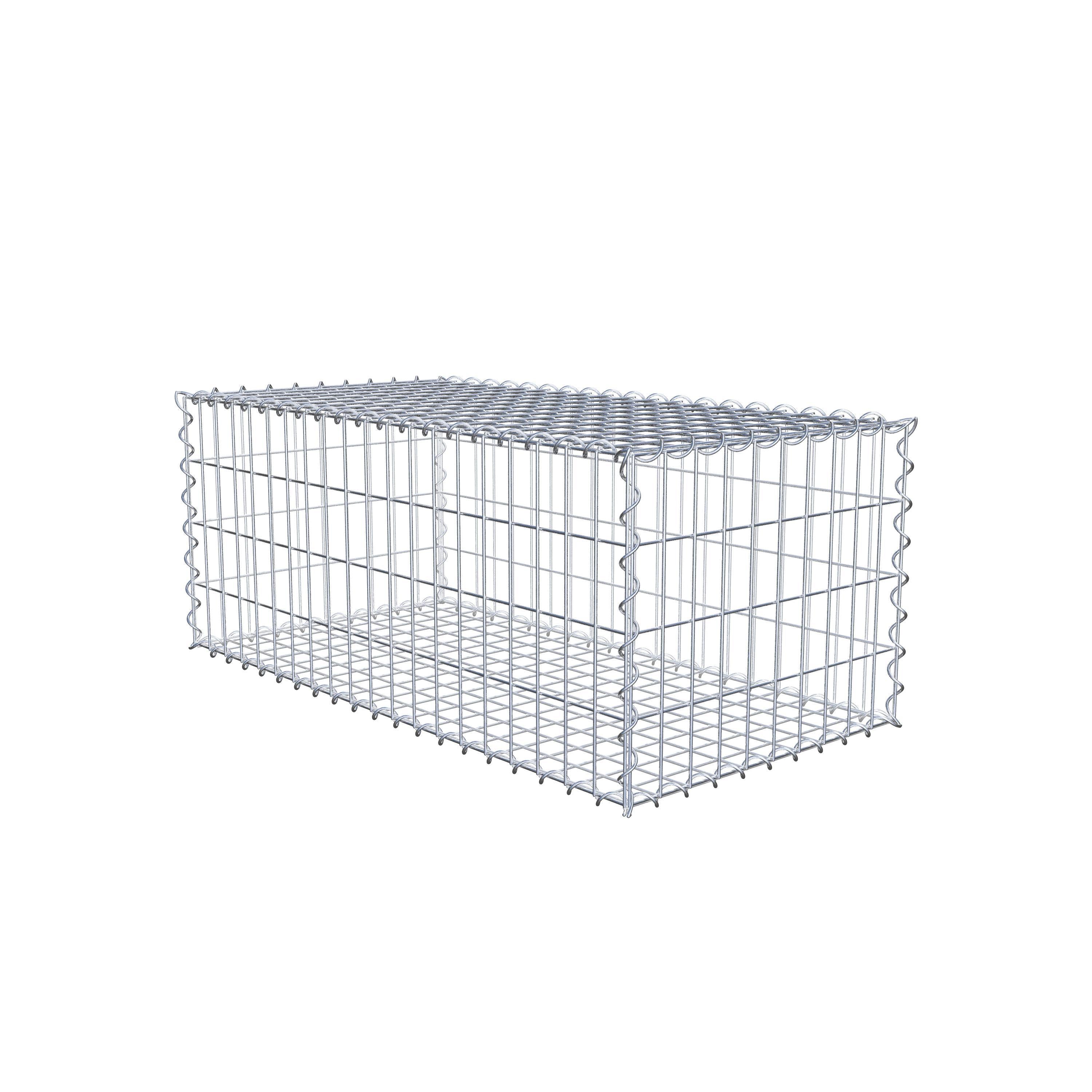 Gabion 100 cm x 40 cm x 50 cm (L x H x D), mesh size 5 cm x 10 cm, spiral