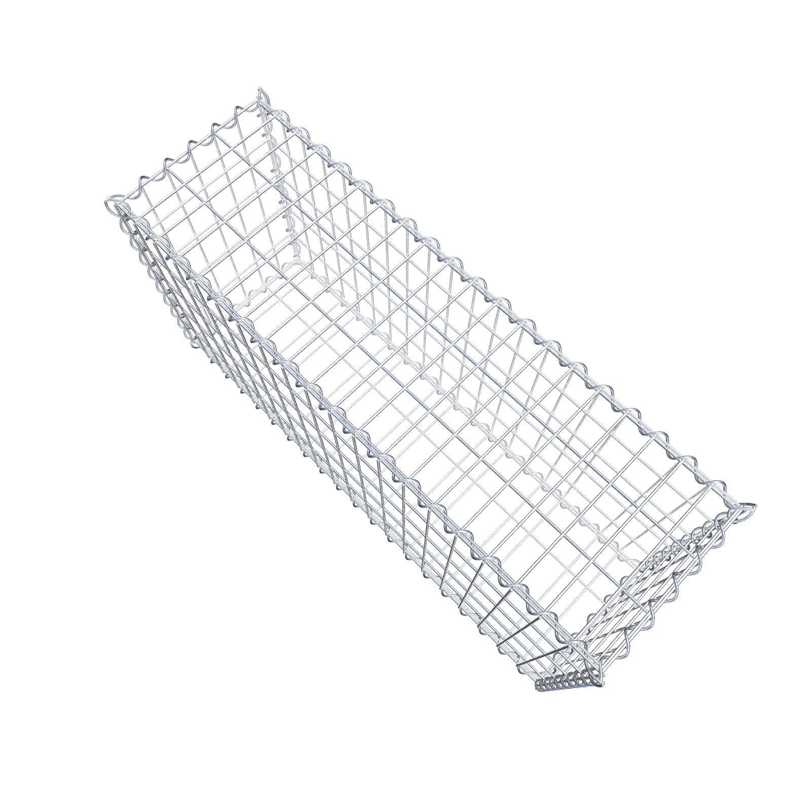 Juego económico 3x gaviones 100 cm x 50 cm x 30 cm (L x A x P), malla 5 cm x 10 cm, espiral