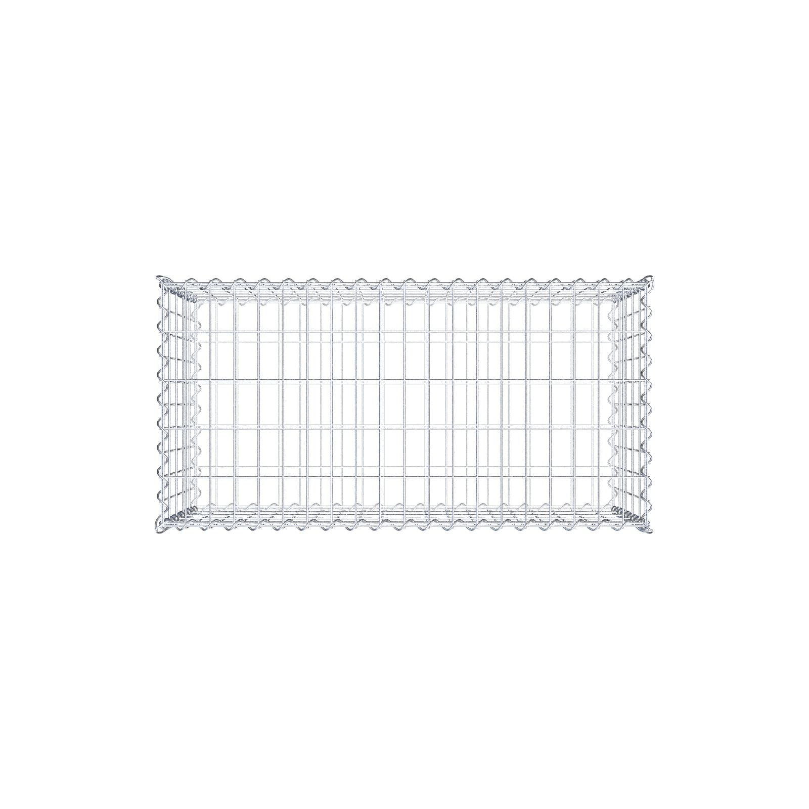 Gabion 100 cm x 50 cm x 50 cm (L x H x D), mesh size 5 cm x 10 cm, spiral