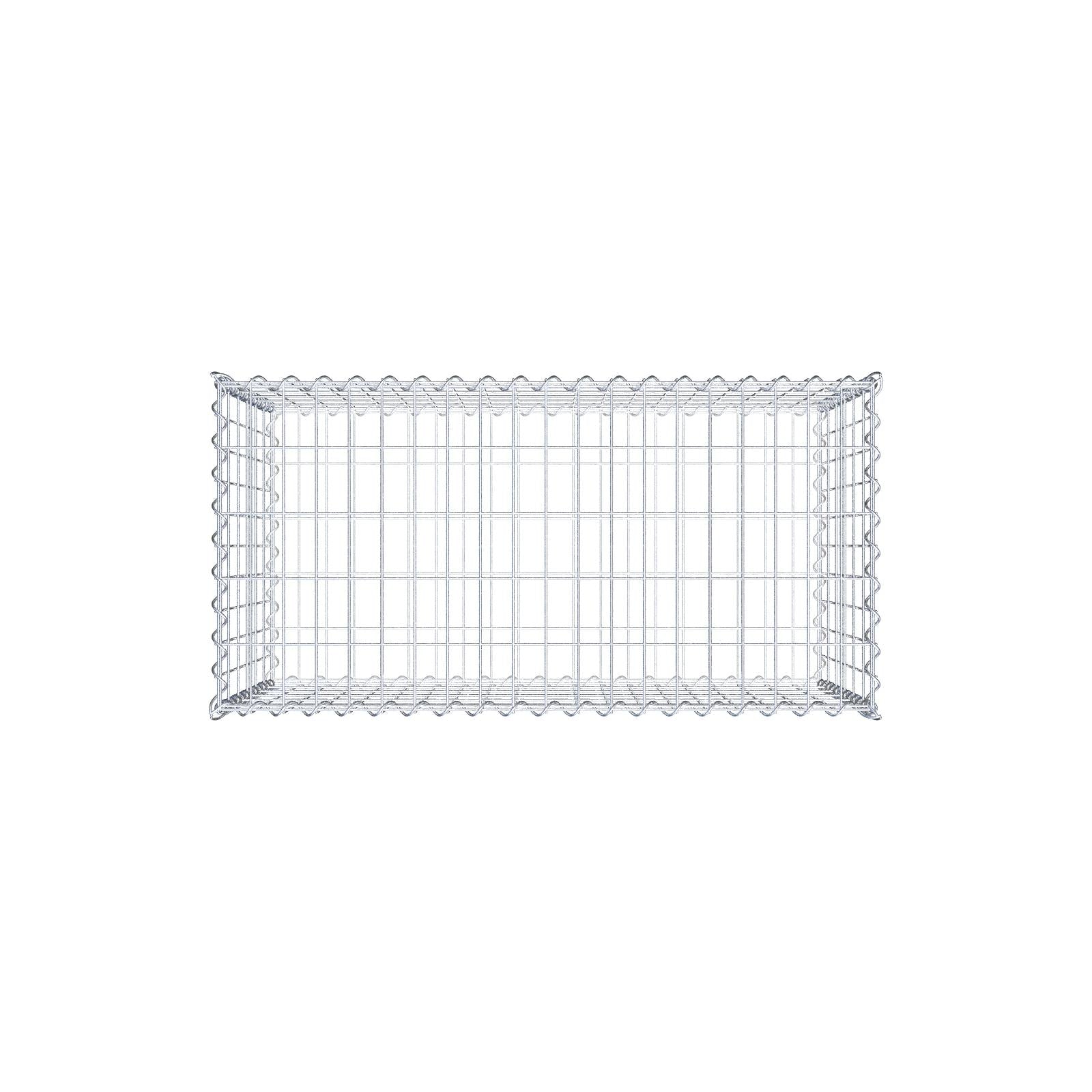 Gabion 100 cm x 60 cm x 50 cm (L x H x D), mesh size 5 cm x 10 cm, spiral