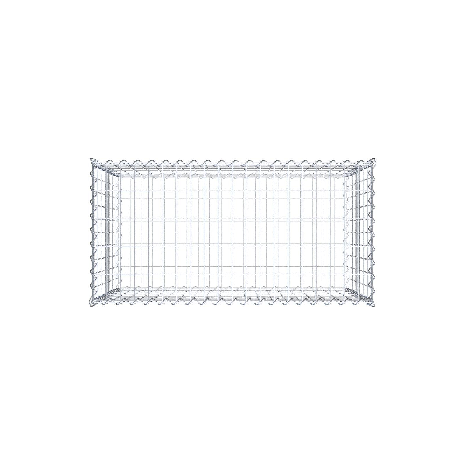 Gabione 100 cm x 70 cm x 50 cm (L x H x T), Maschenweite 5 cm x 10 cm, Spirale