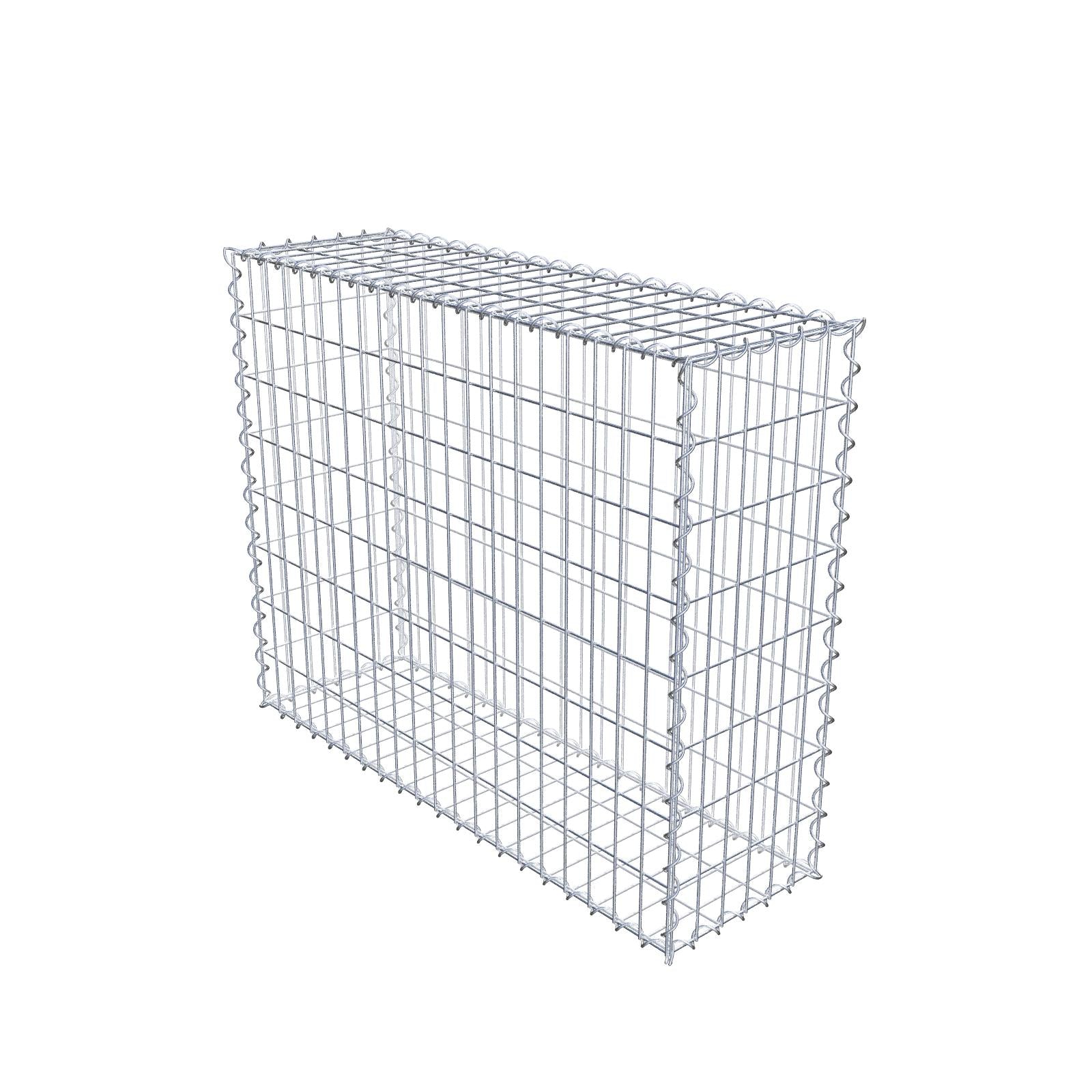 Gabion 100 cm x 80 cm x 30 cm (L x H x D), maskestørrelse 5 cm x 10 cm, spiral