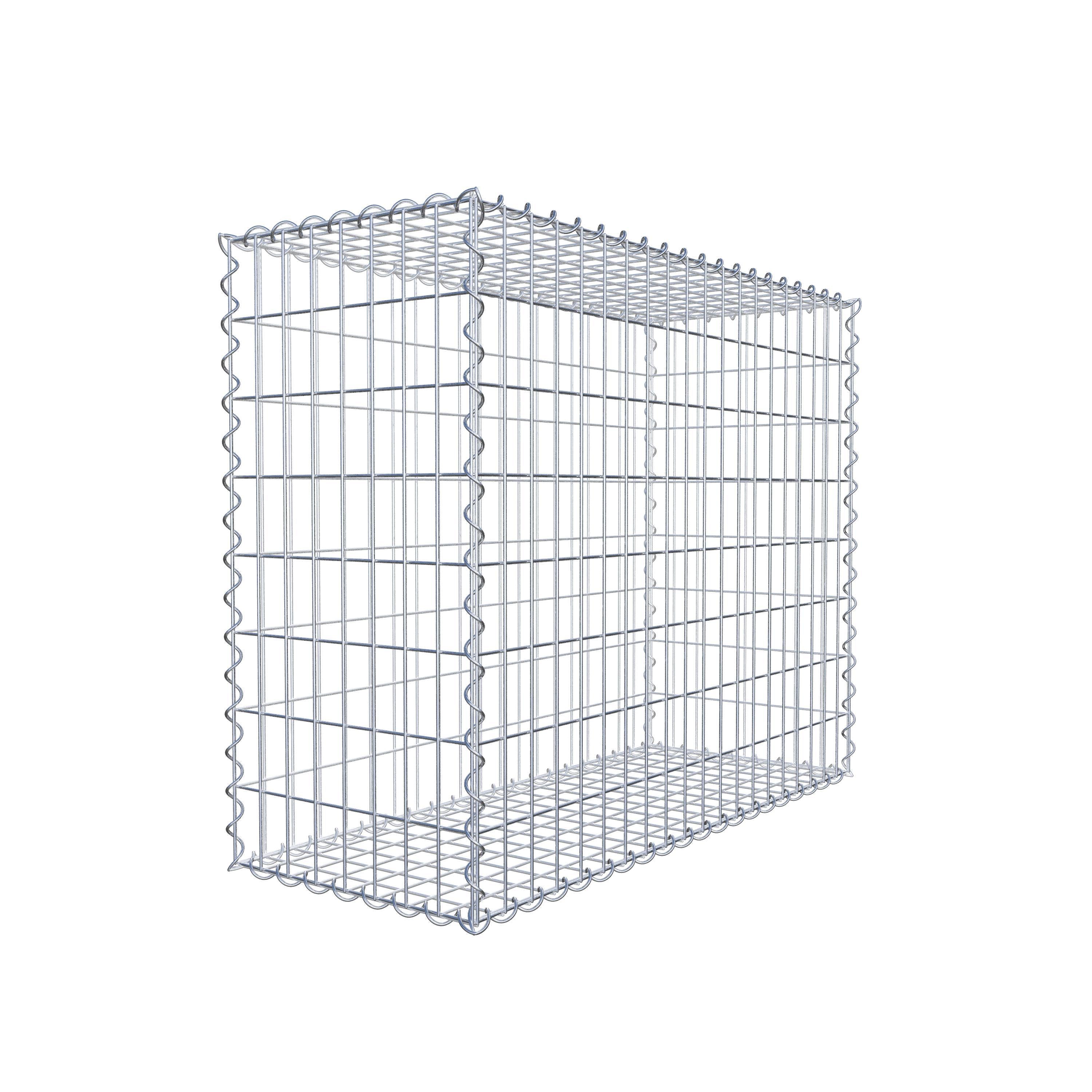 Gabion 100 cm x 80 cm x 40 cm (L x H x D), mesh size 5 cm x 10 cm, spiral