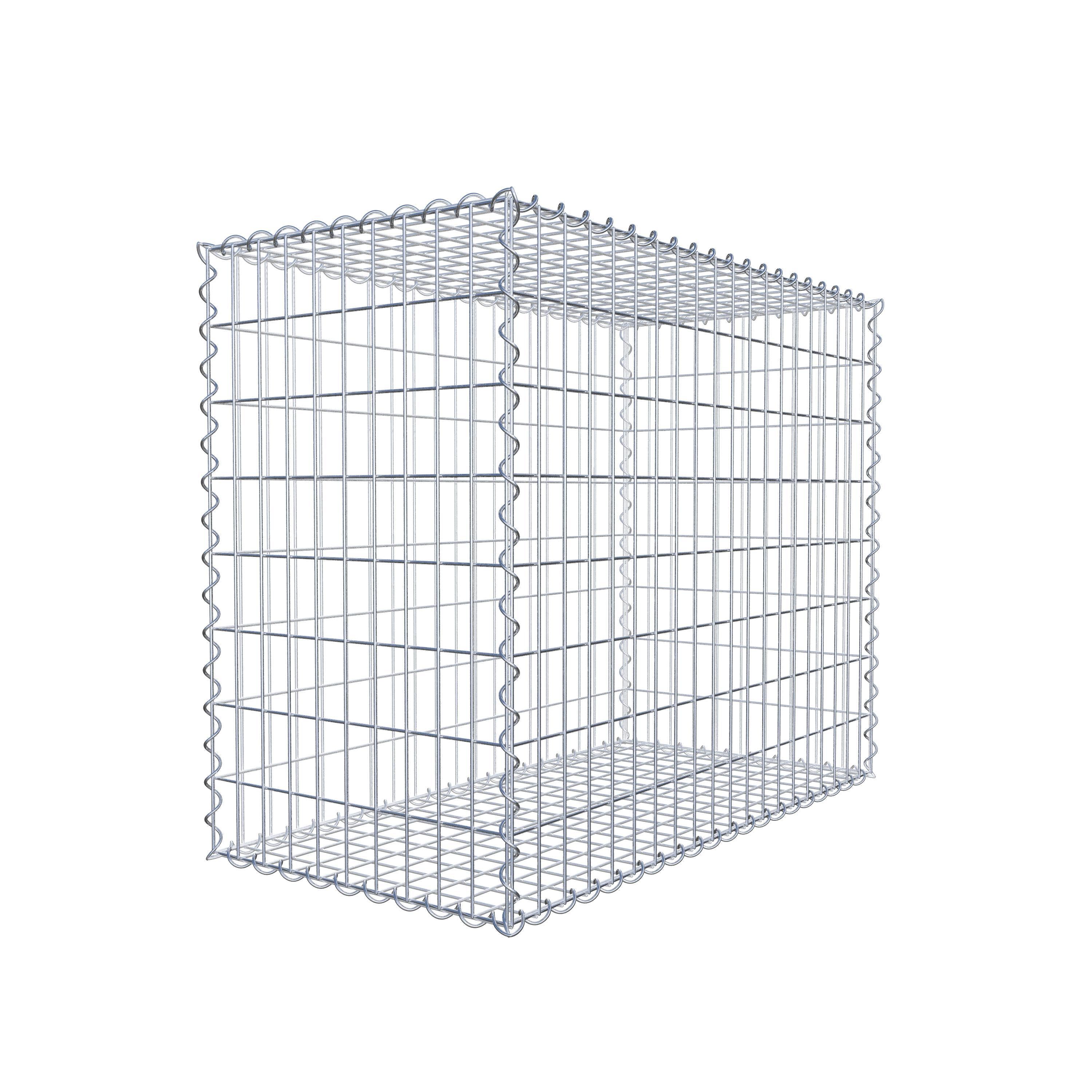 Gabion 100 cm x 80 cm x 50 cm (L x H x D), maskestørrelse 5 cm x 10 cm, spiral