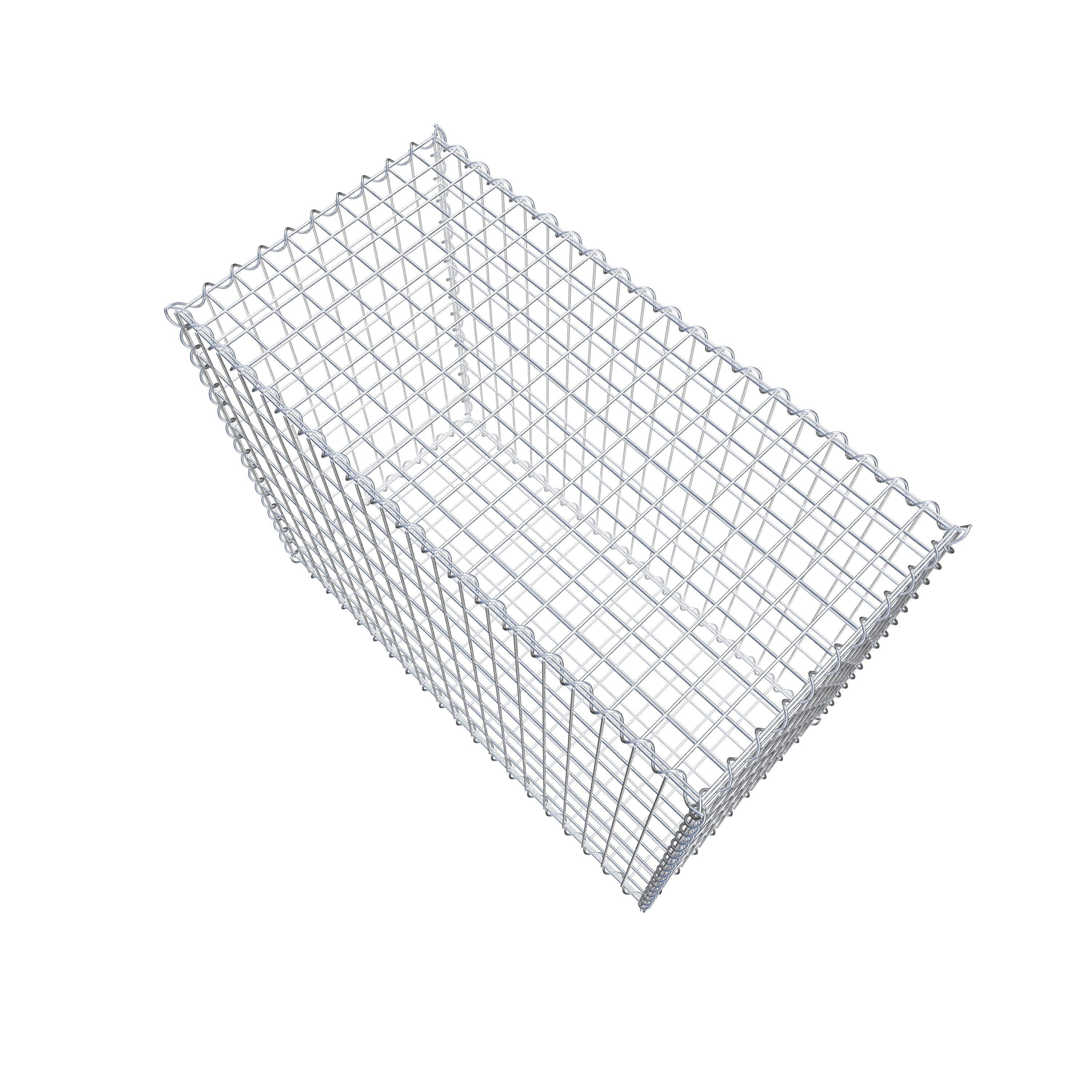 Gabion 100 cm x 80 cm x 50 cm (L x H x D), maskestørrelse 5 cm x 10 cm, spiral