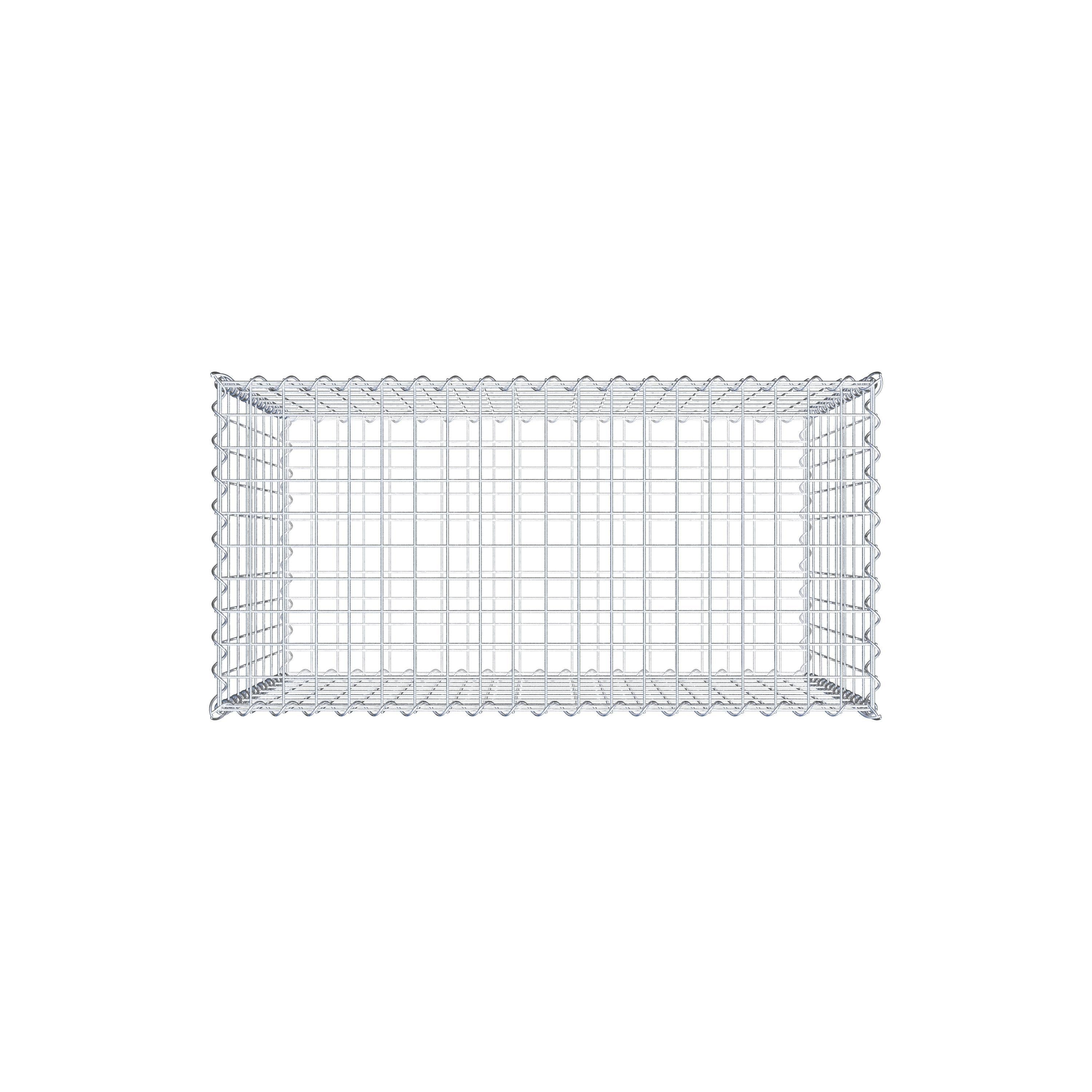 Gabion 100 cm x 80 cm x 50 cm (L x H x D), mesh size 5 cm x 10 cm, spiral