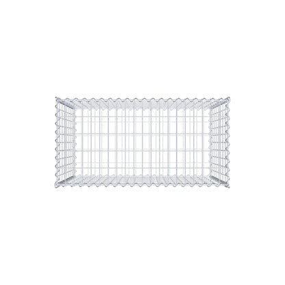 Gabione 100 cm x 80 cm x 50 cm (L x H x T), Maschenweite 5 cm x 10 cm, Spirale