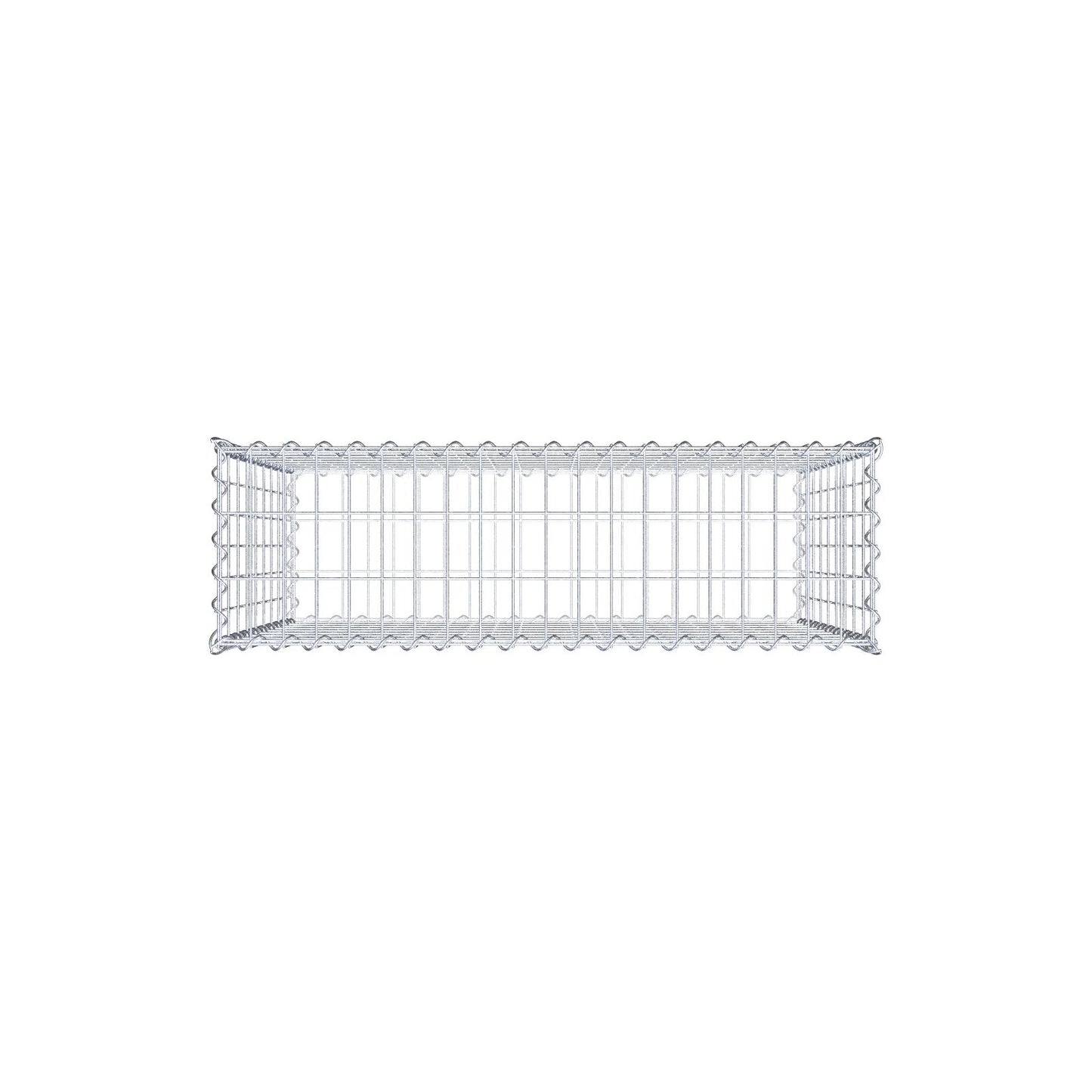 Gabbione 100 cm x 90 cm x 30 cm (L x H x P), maglia 5 cm x 10 cm, spirale
