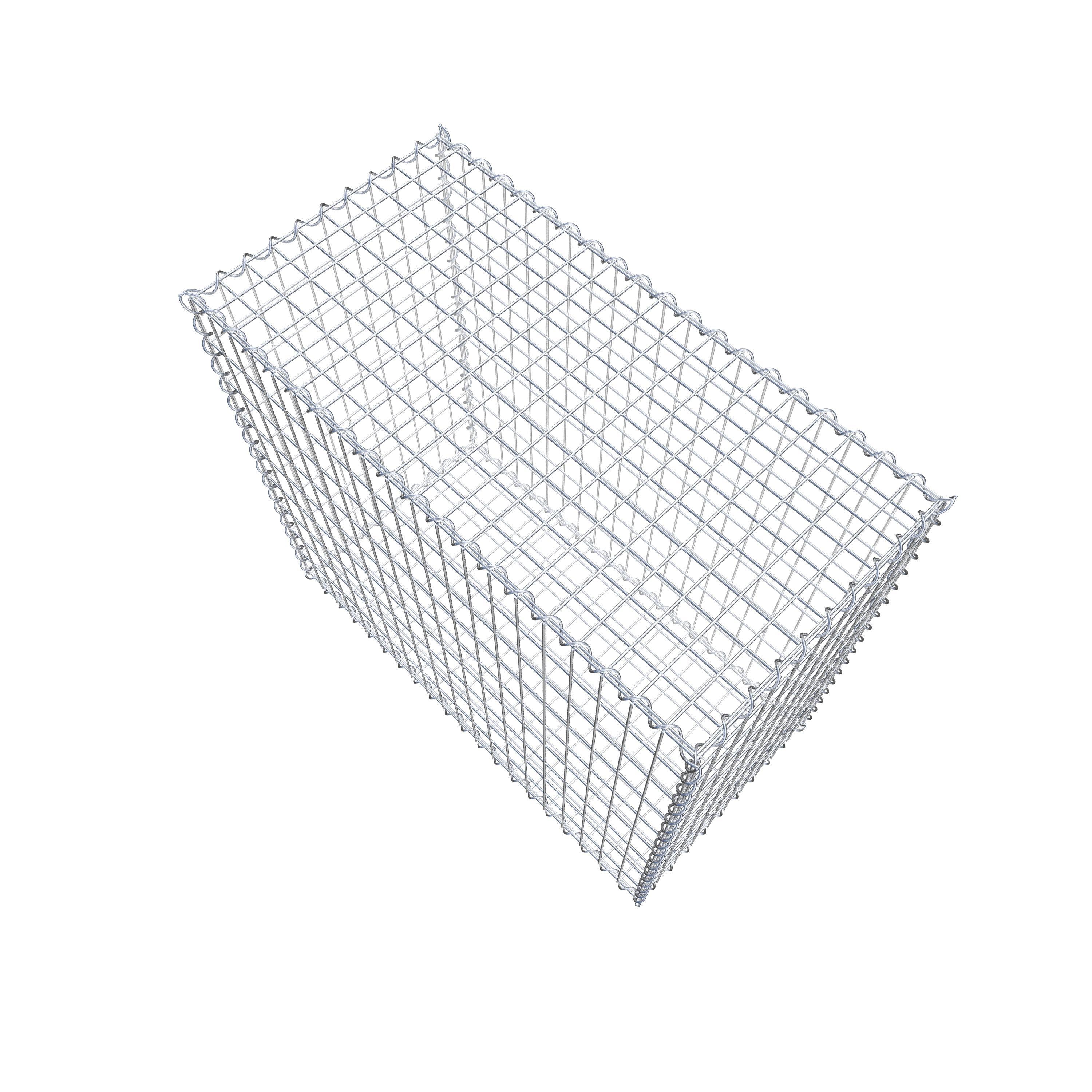 Gabion 100 cm x 90 cm x 50 cm (L x H x D), mesh size 5 cm x 10 cm, spiral