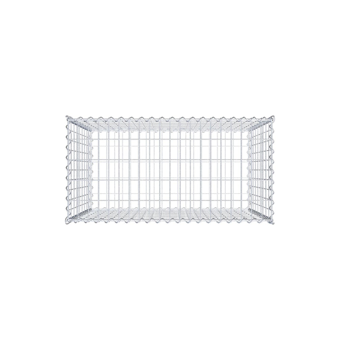 Gabione 100 cm x 90 cm x 50 cm (L x H x T), Maschenweite 5 cm x 10 cm, Spirale