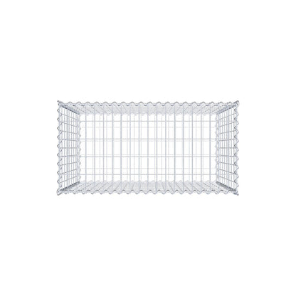 Gabione 100 cm x 90 cm x 50 cm (L x H x T), Maschenweite 5 cm x 10 cm, Spirale