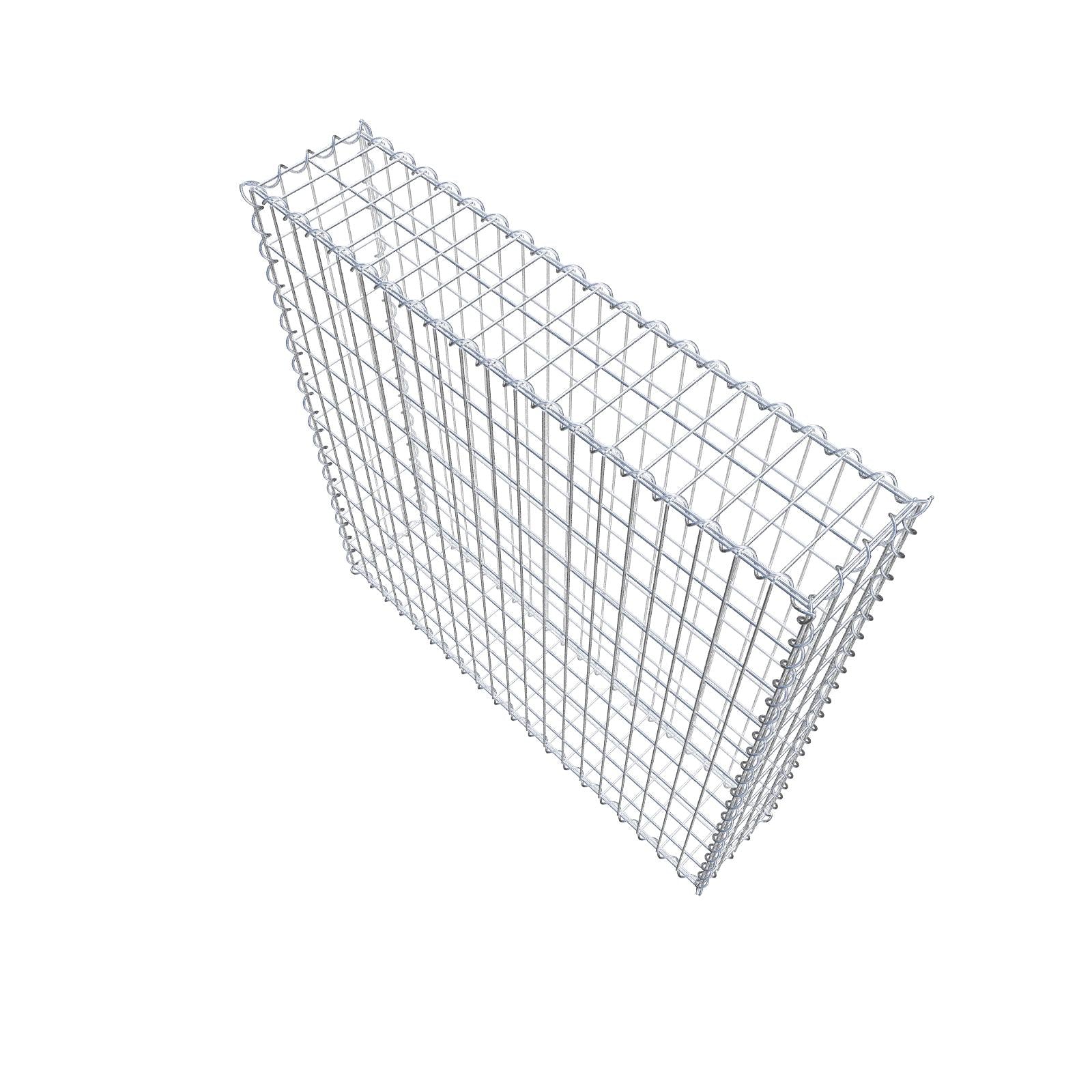 Gabion 100 cm x 100 cm x 20 cm (L x H x D), mesh size 5 cm x 10 cm, spiral