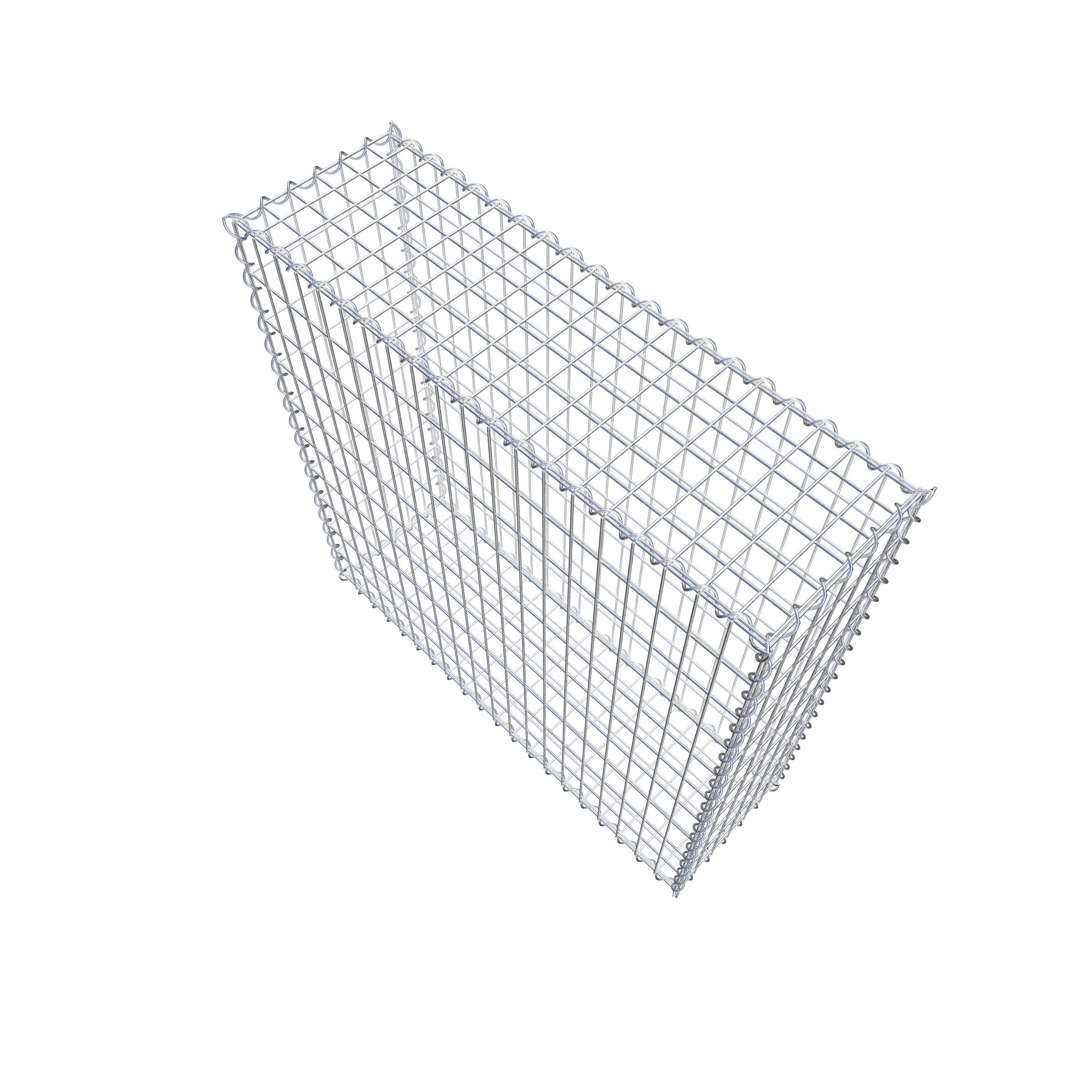 Gabion 100 cm x 100 cm x 30 cm (L x H x D), mesh size 5 cm x 10 cm, spiral