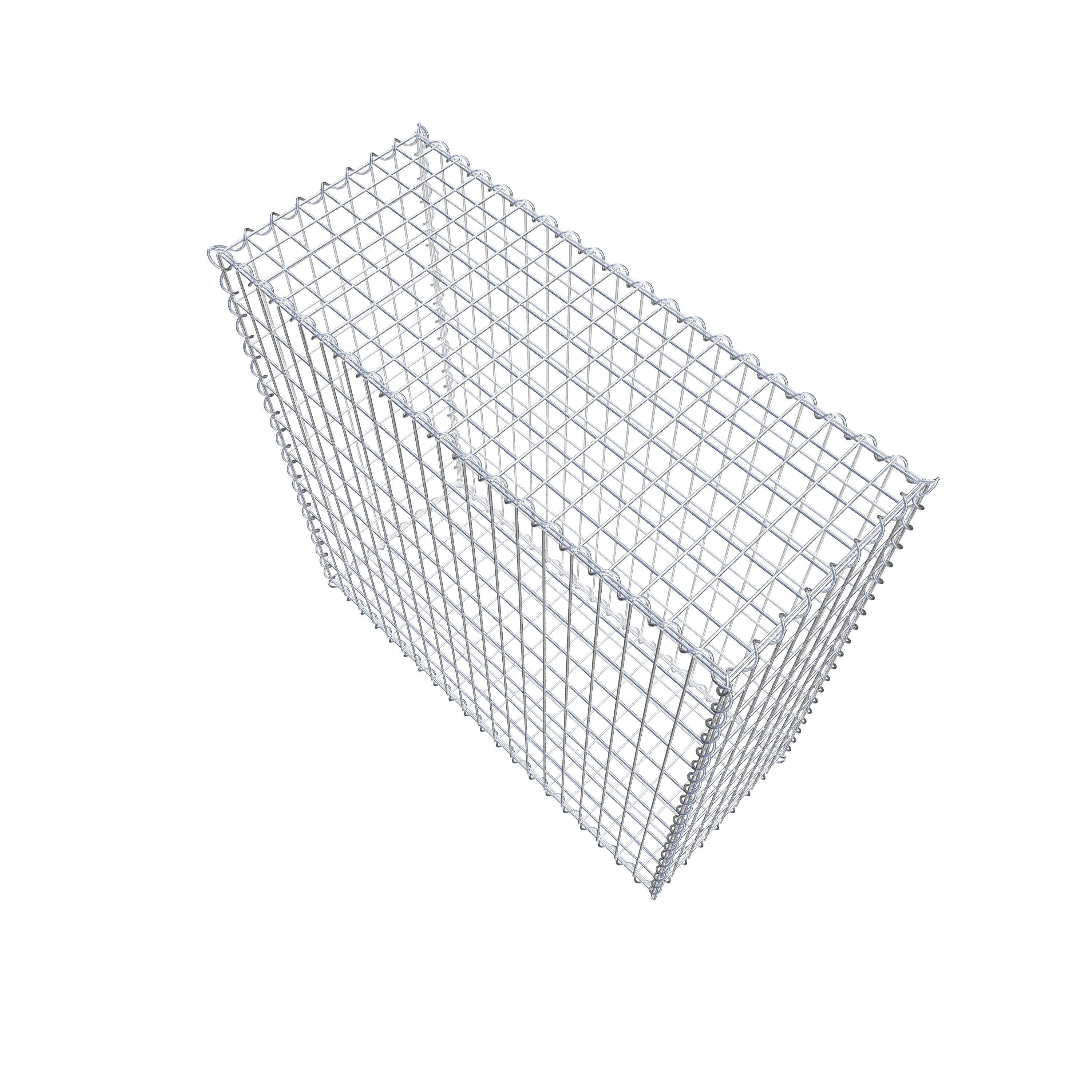 Gabion 100 cm x 100 cm x 40 cm (L x H x D), maskestørrelse 5 cm x 10 cm, spiral