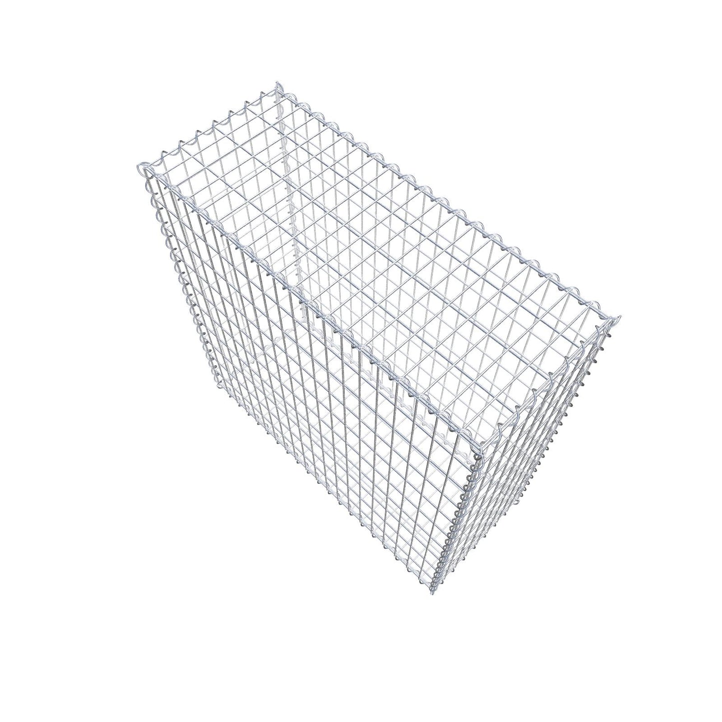 Gabion 100 cm x 100 cm x 40 cm (L x H x D), mesh size 5 cm x 10 cm, spiral