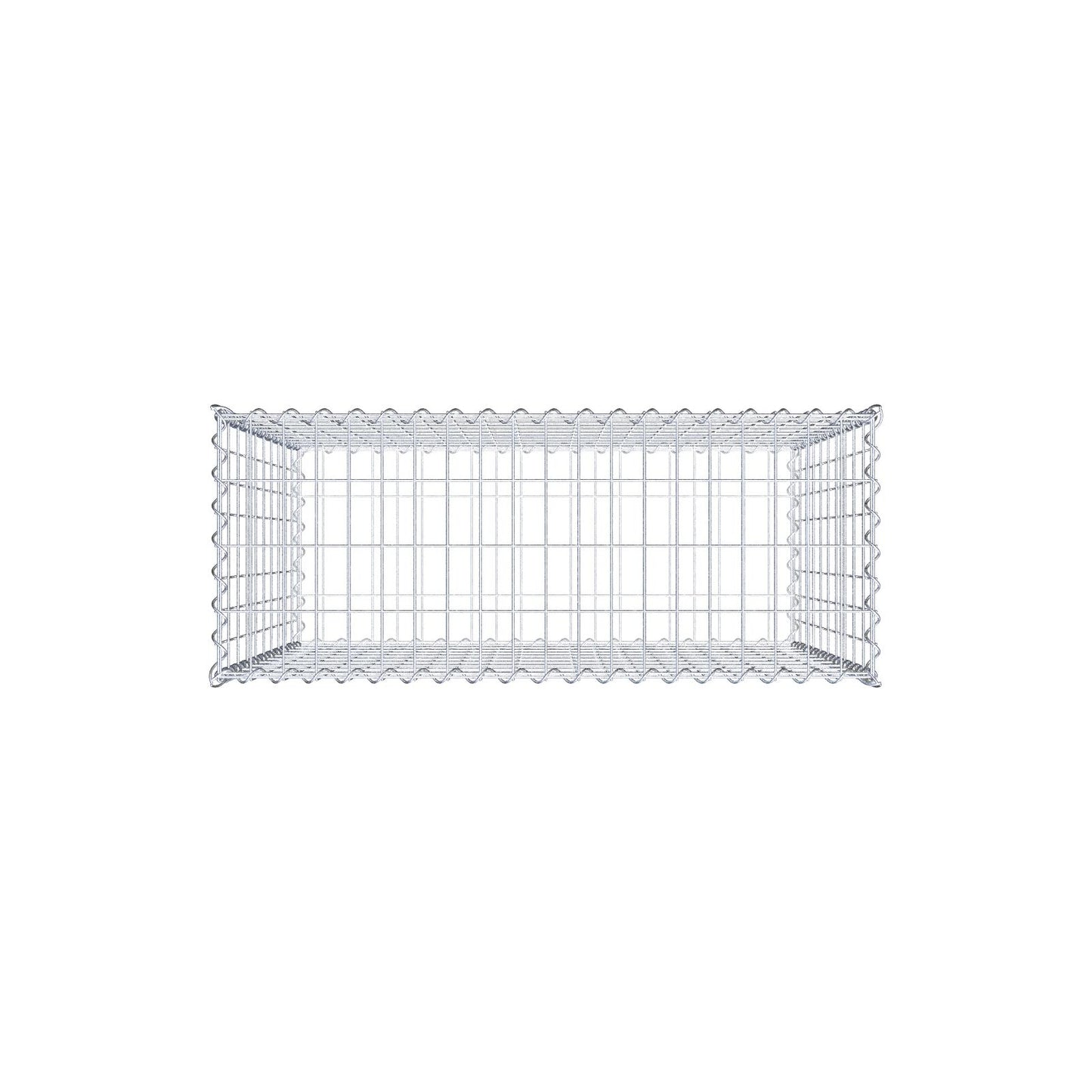 Gabion 100 cm x 100 cm x 40 cm (L x H x D), mesh size 5 cm x 10 cm, spiral