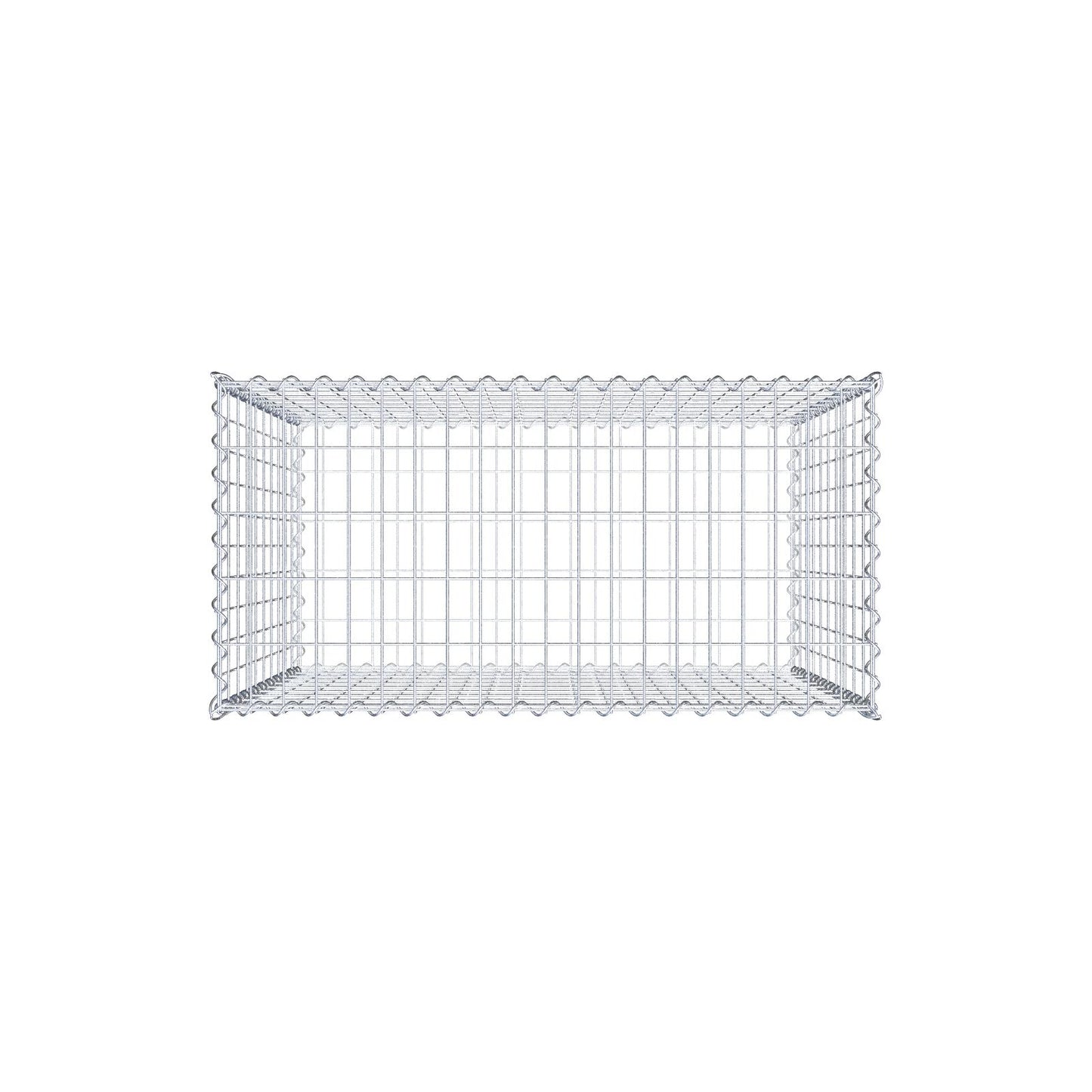 Gabione 100 cm x 100 cm x 50 cm (L x H x T), Maschenweite 5 cm x 10 cm, Spirale