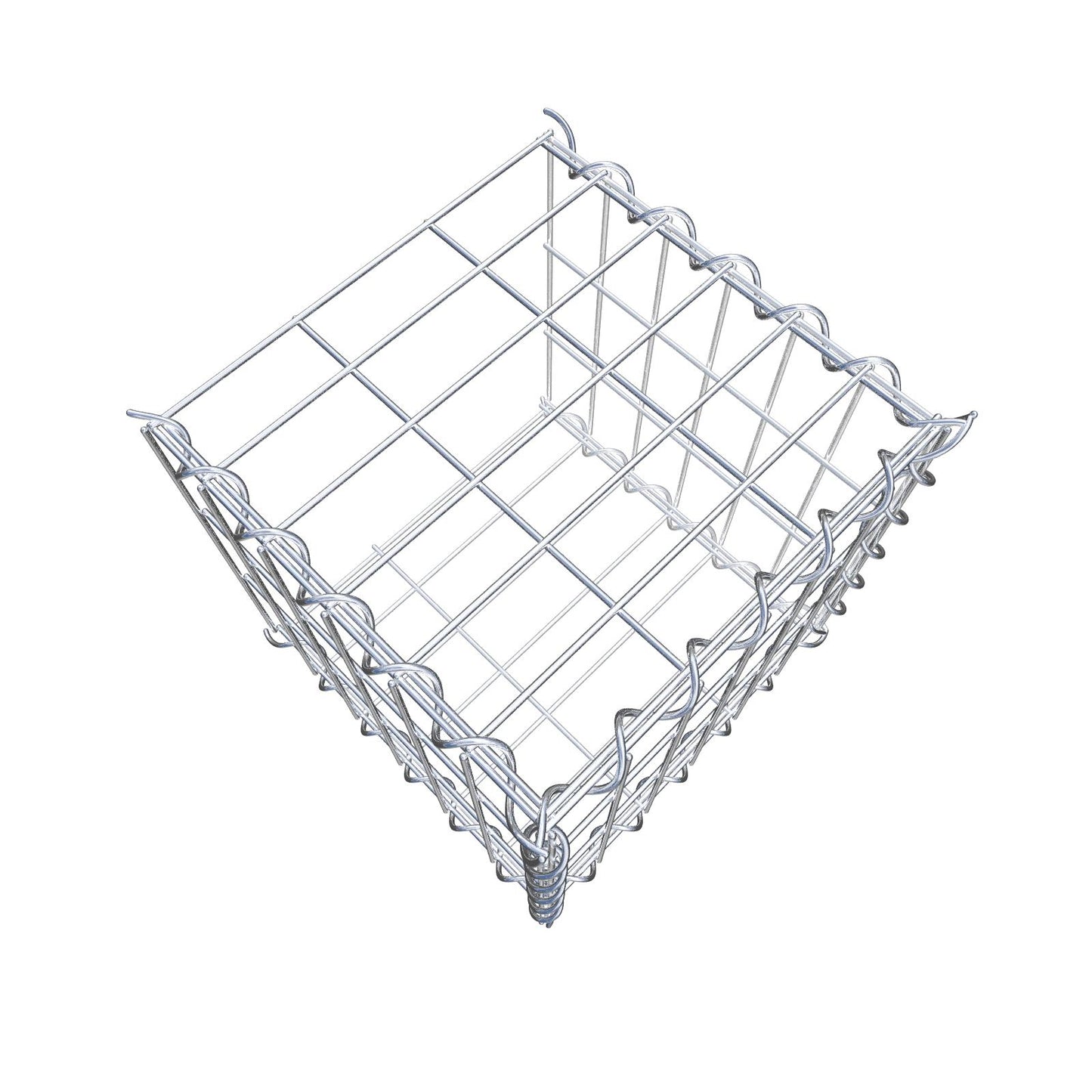 Gabbione aggiuntivo tipo 2 30 cm x 30 cm x 30 cm (L x A x P), dimensione maglia 5 cm x 10 cm, a spirale