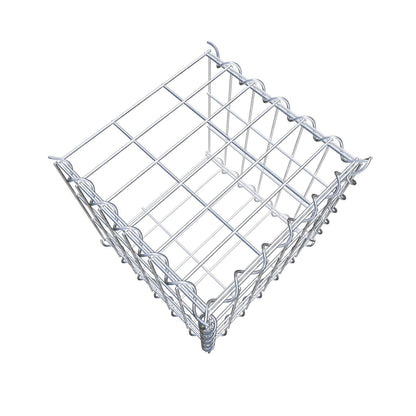 Gabbione aggiuntivo tipo 2 30 cm x 30 cm x 30 cm (L x A x P), dimensione maglia 5 cm x 10 cm, a spirale