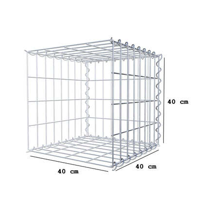 Gavión complementario tipo 2 40 cm x 40 cm x 40 cm (L x A x P), malla 5 cm x 10 cm, espiral