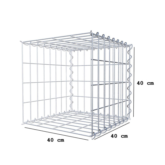 Grown-on gabion type 2 40 cm x 40 cm x 40 cm (L x H x D), mesh size 5 cm x 10 cm, spiral