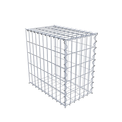 Aangegroeide schanskorf type 2 50 cm x 50 cm x 30 cm (L x H x D), maaswijdte 5 cm x 10 cm, spiraal