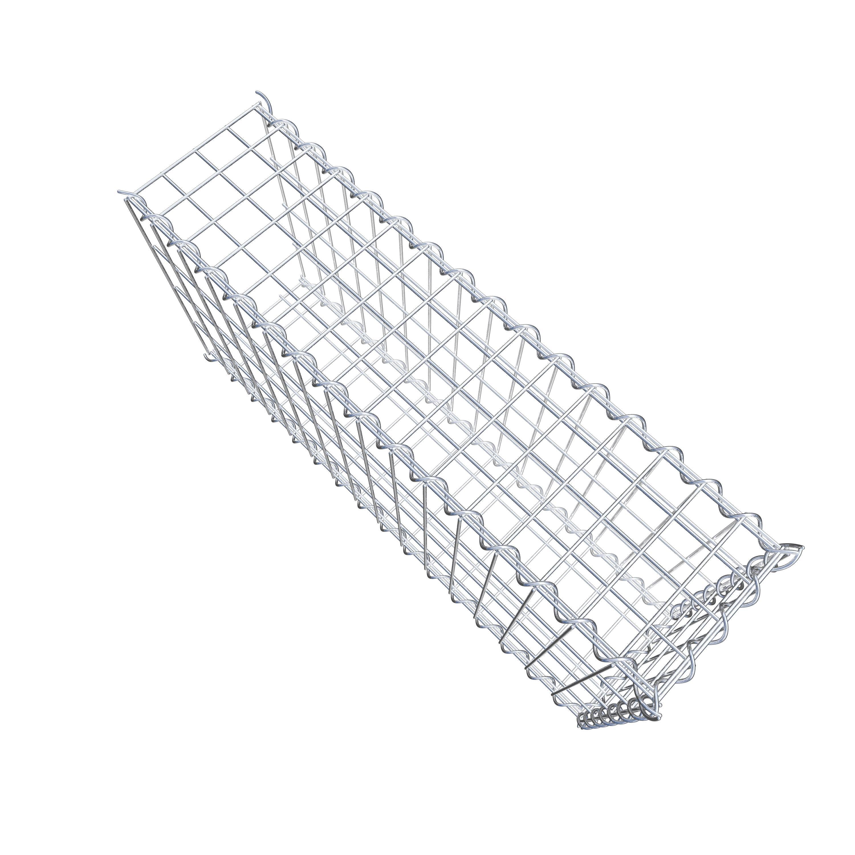 Monteret gabion type 2 80 cm x 40 cm x 20 cm (L x H x D), maskestørrelse 5 cm x 10 cm, spiral